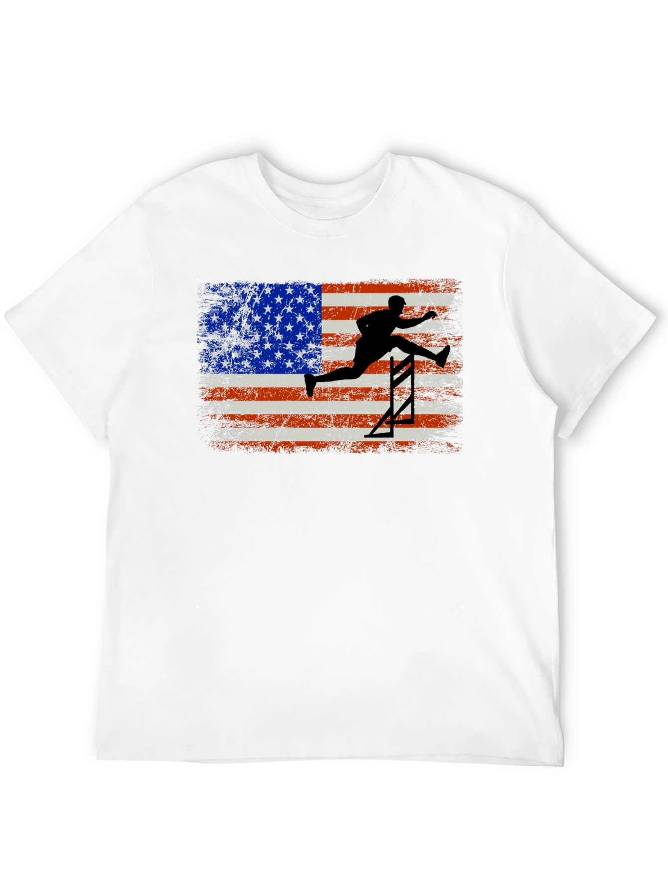 USA Flag Hurdler Graphic Tee