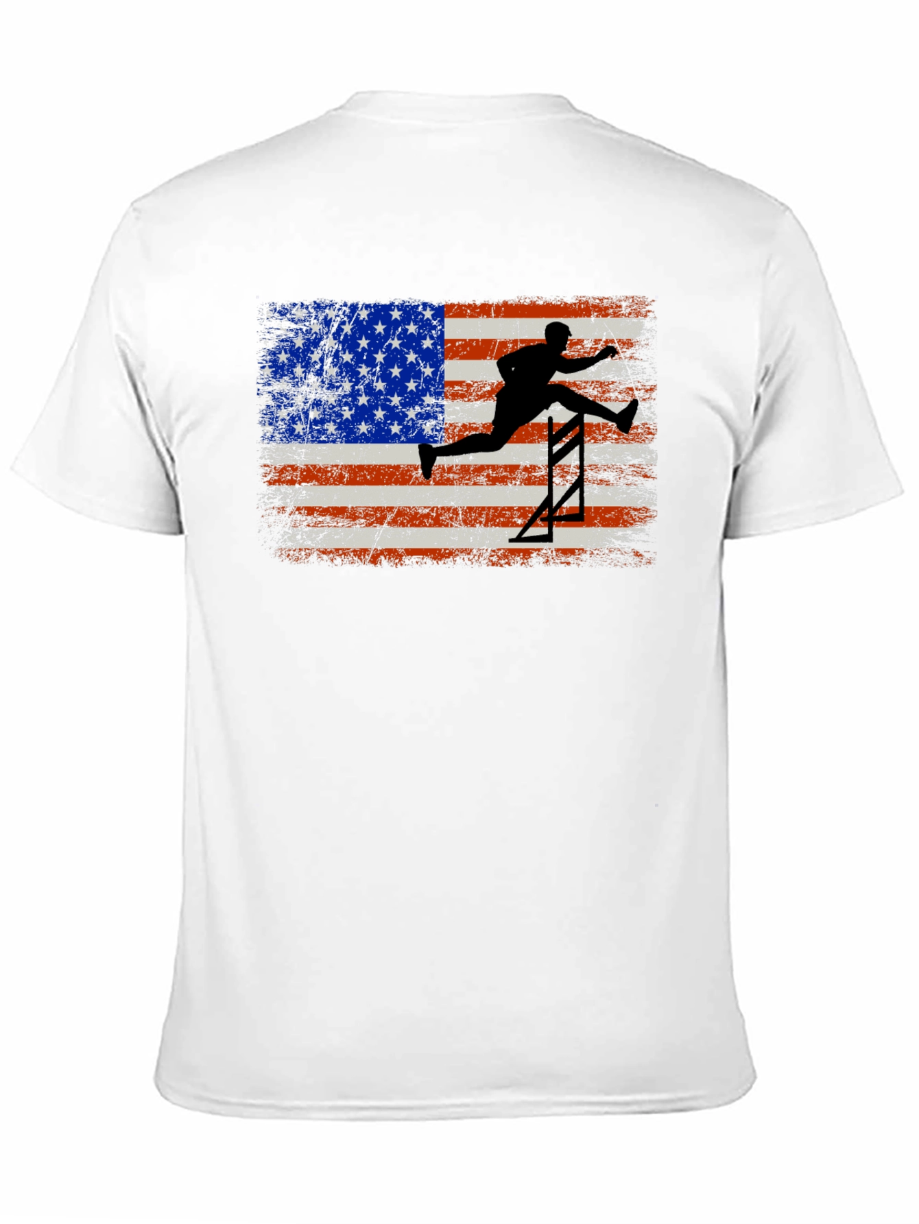 USA Flag Hurdler Graphic Tee