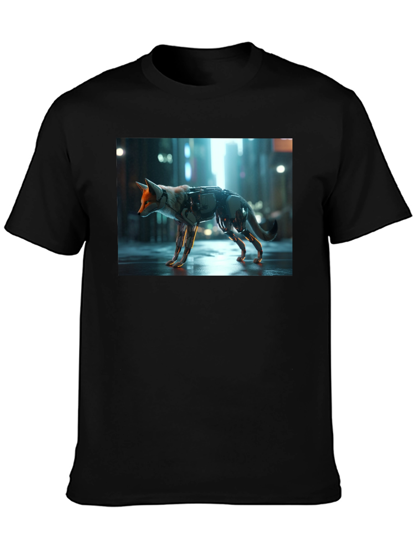 Cyberpunk Fox T-Shirt - Cool Graphic Tee