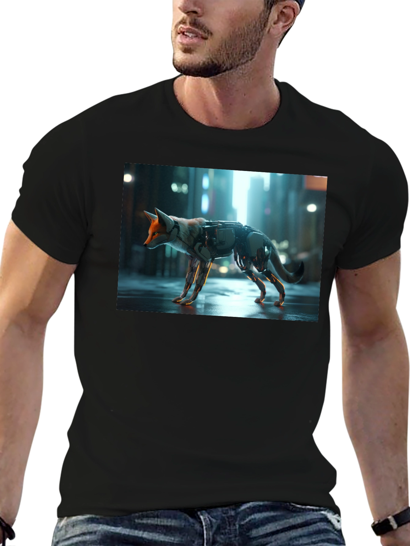 Cyberpunk Fox T-Shirt - Cool Graphic Tee