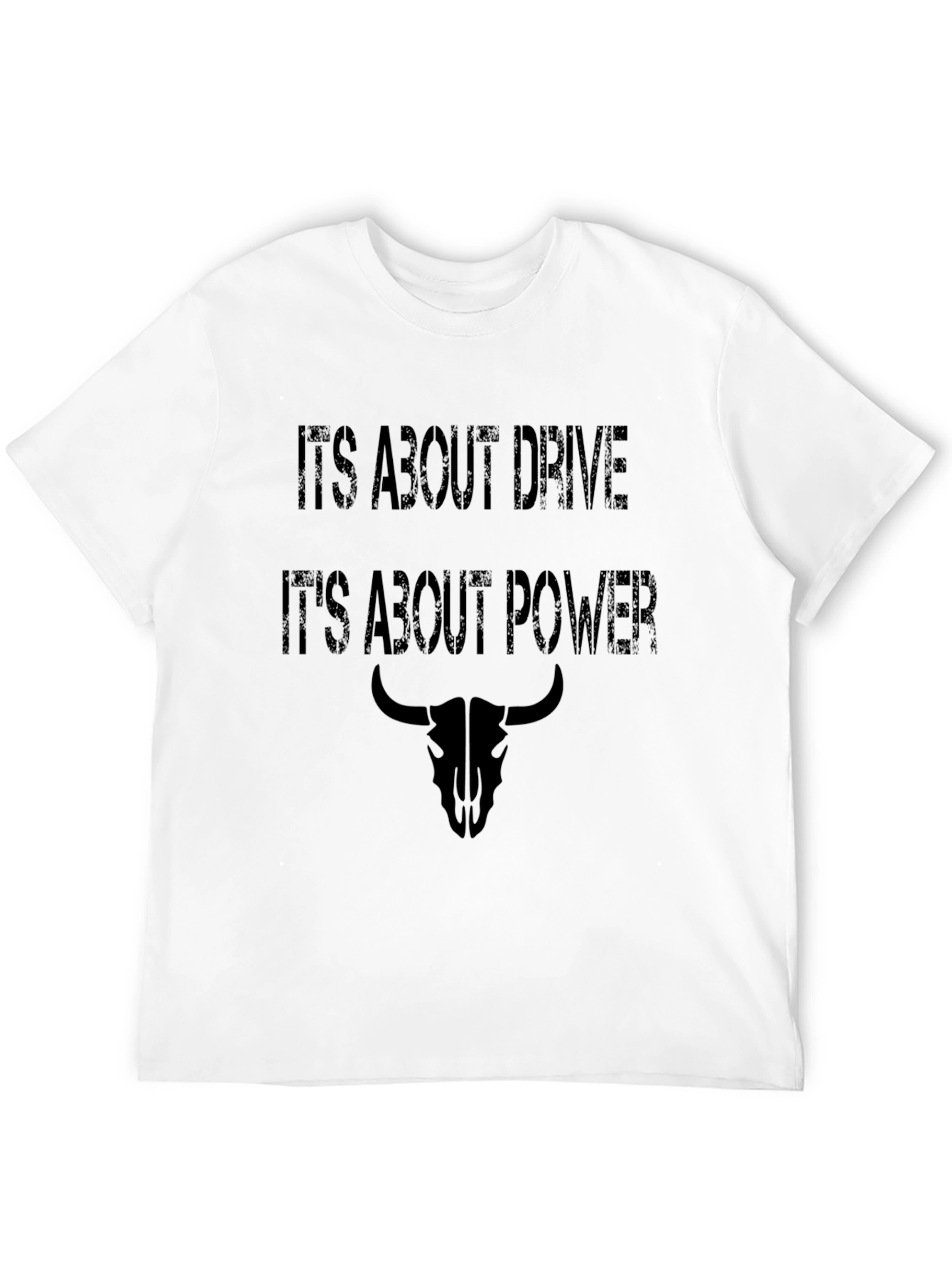Drive and Power Bull Skull Graphic Tee