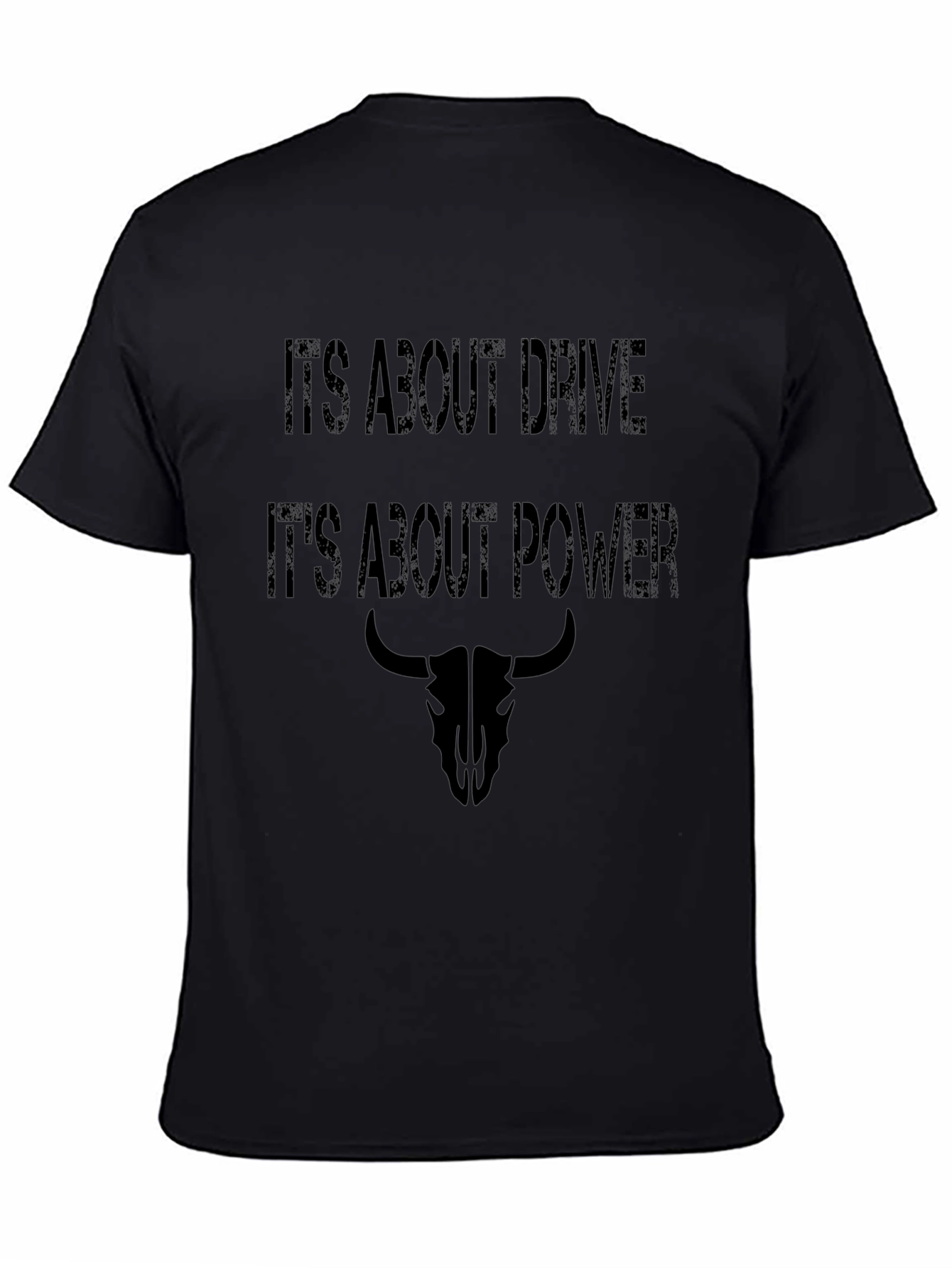 Drive and Power Bull Skull Graphic Tee