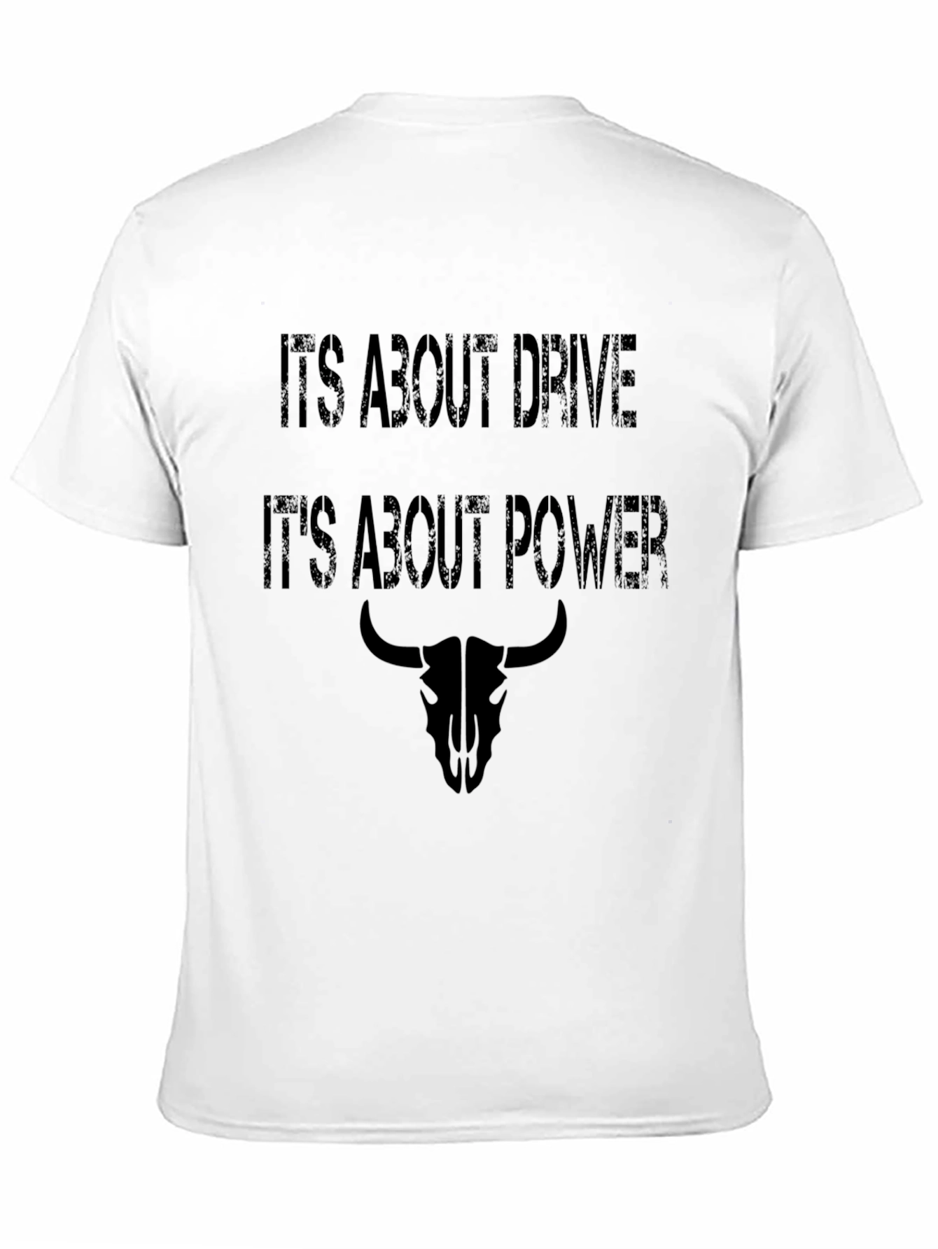 Drive and Power Bull Skull Graphic Tee