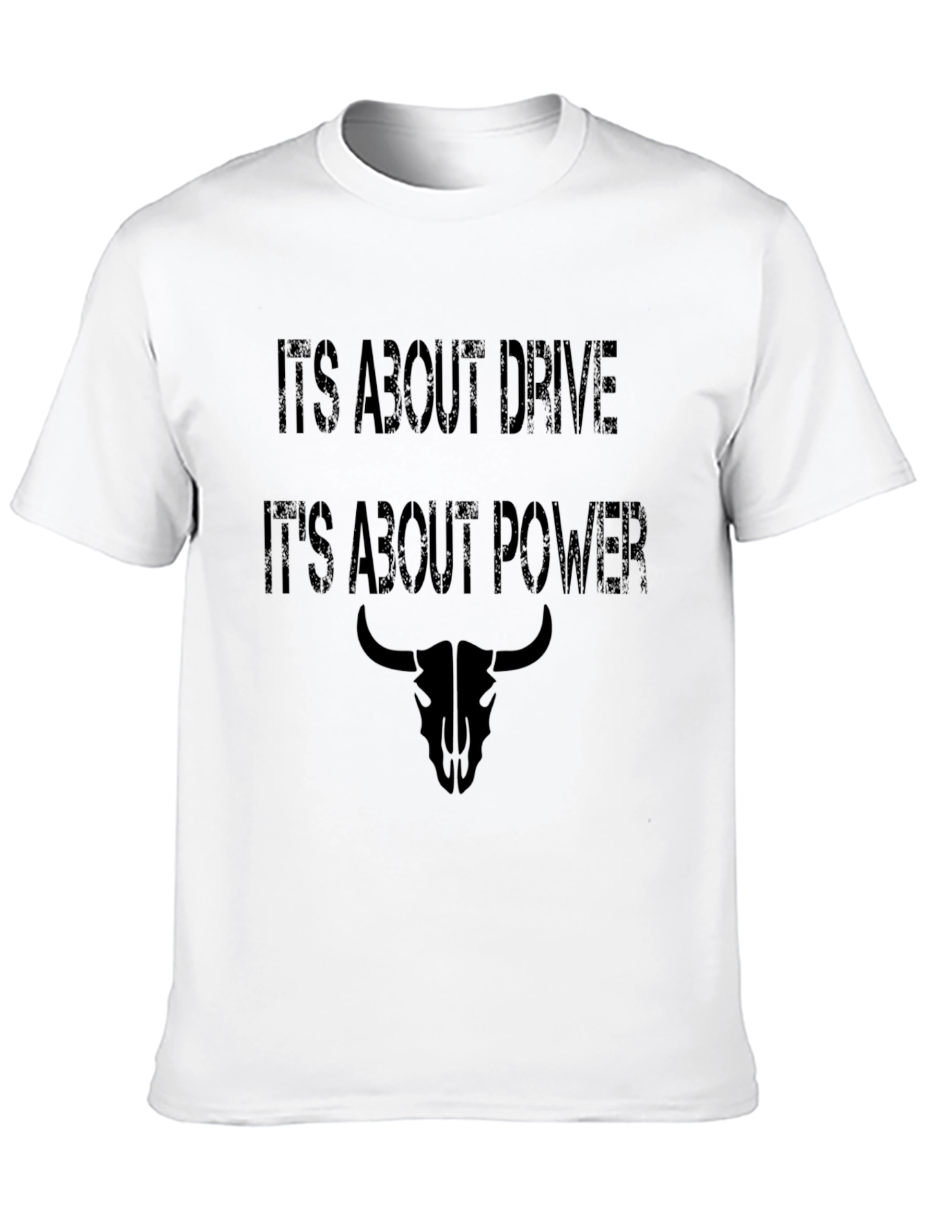 Drive and Power Bull Skull Graphic Tee