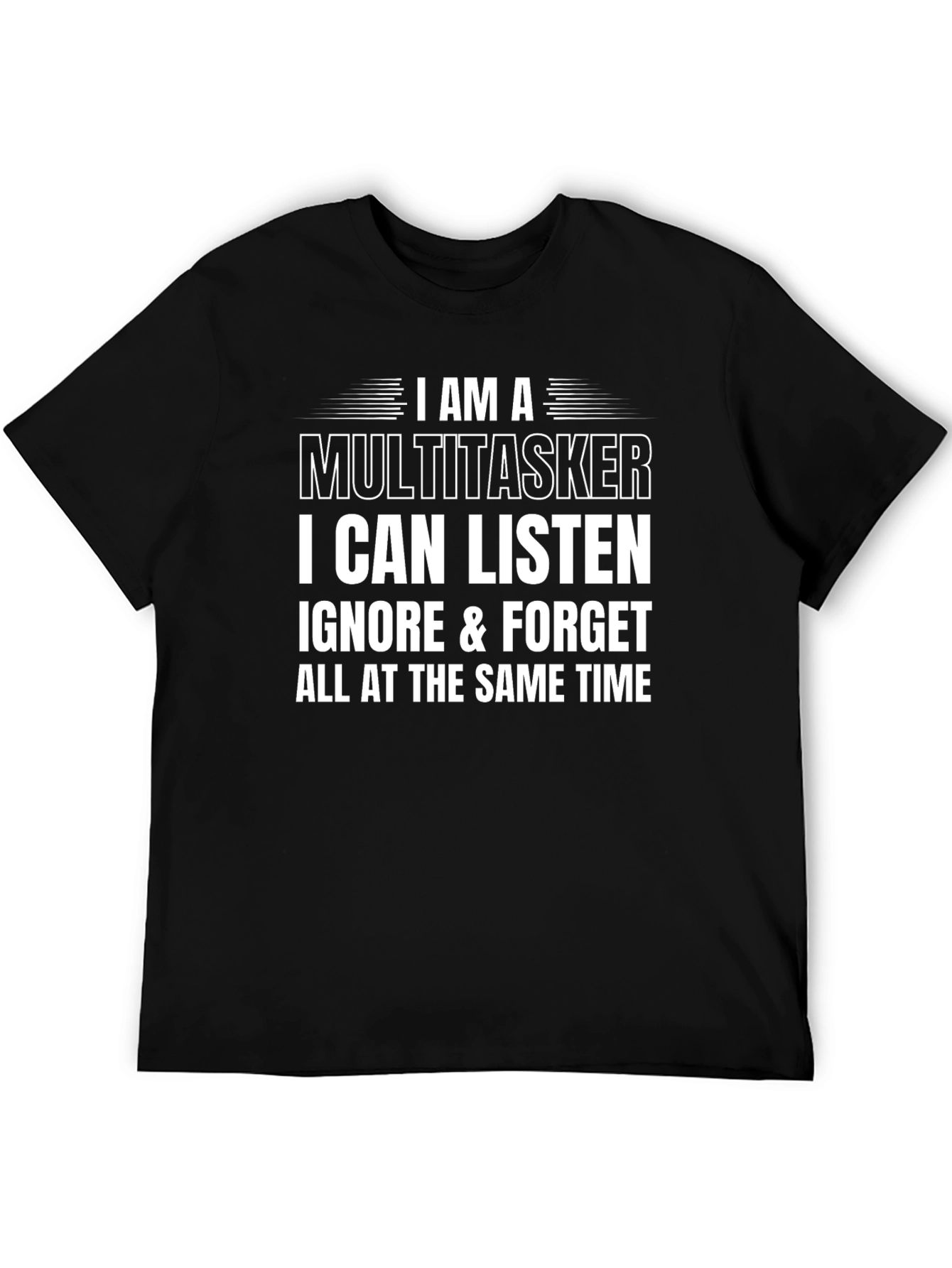 Multitasker Humor Black Tee