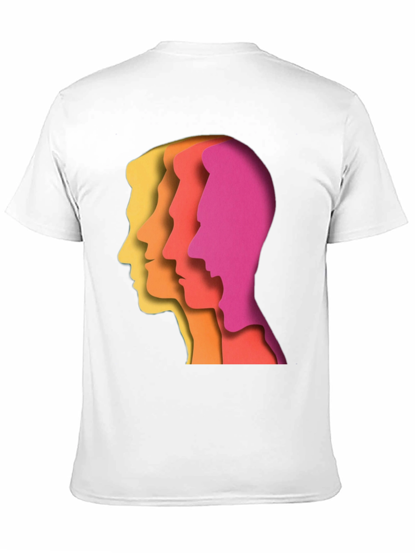 Abstract Faces Graphic Tee - Mens Black T-Shirt