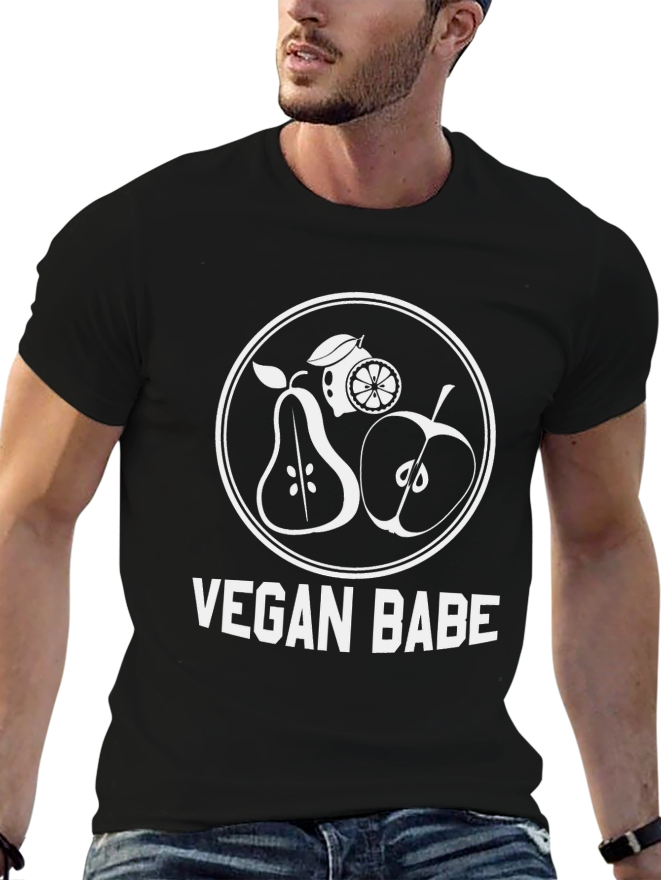 Vegan Babe Graphic Tee - Black Unisex T-Shirt