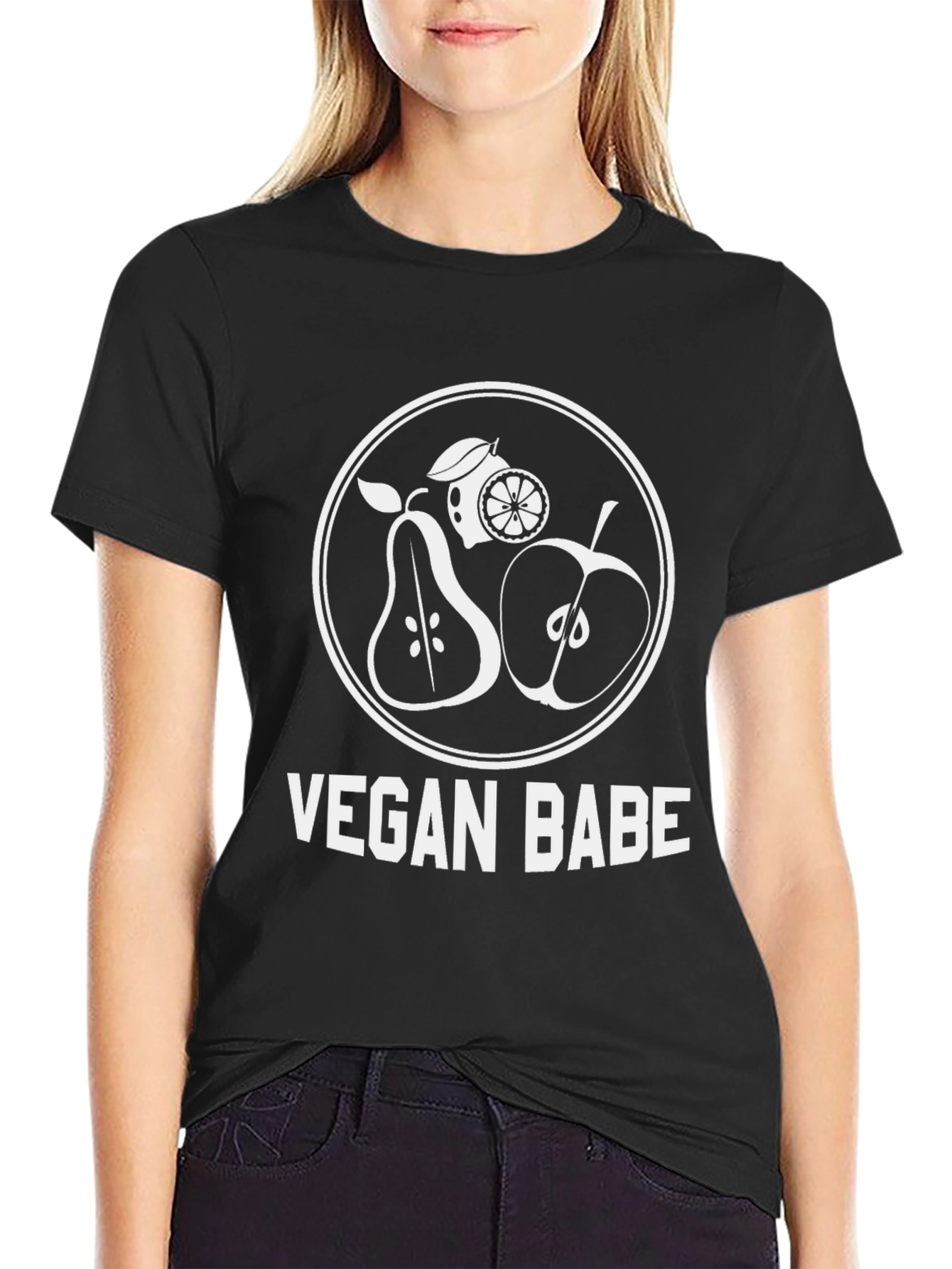 Vegan Babe Graphic Tee - Black Unisex T-Shirt