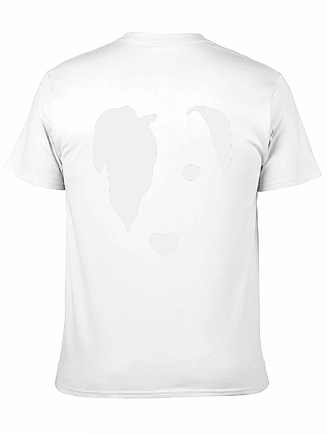 Abstract Dog Face Graphic Tee - Black