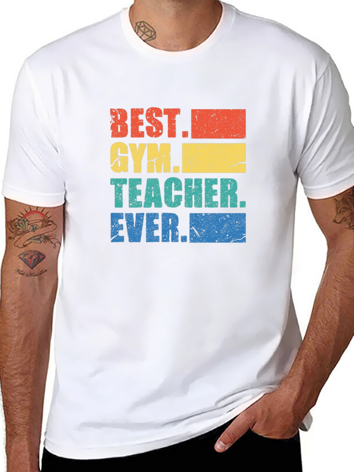 Best Gym Teacher Ever Retro Graphic T-Shirt