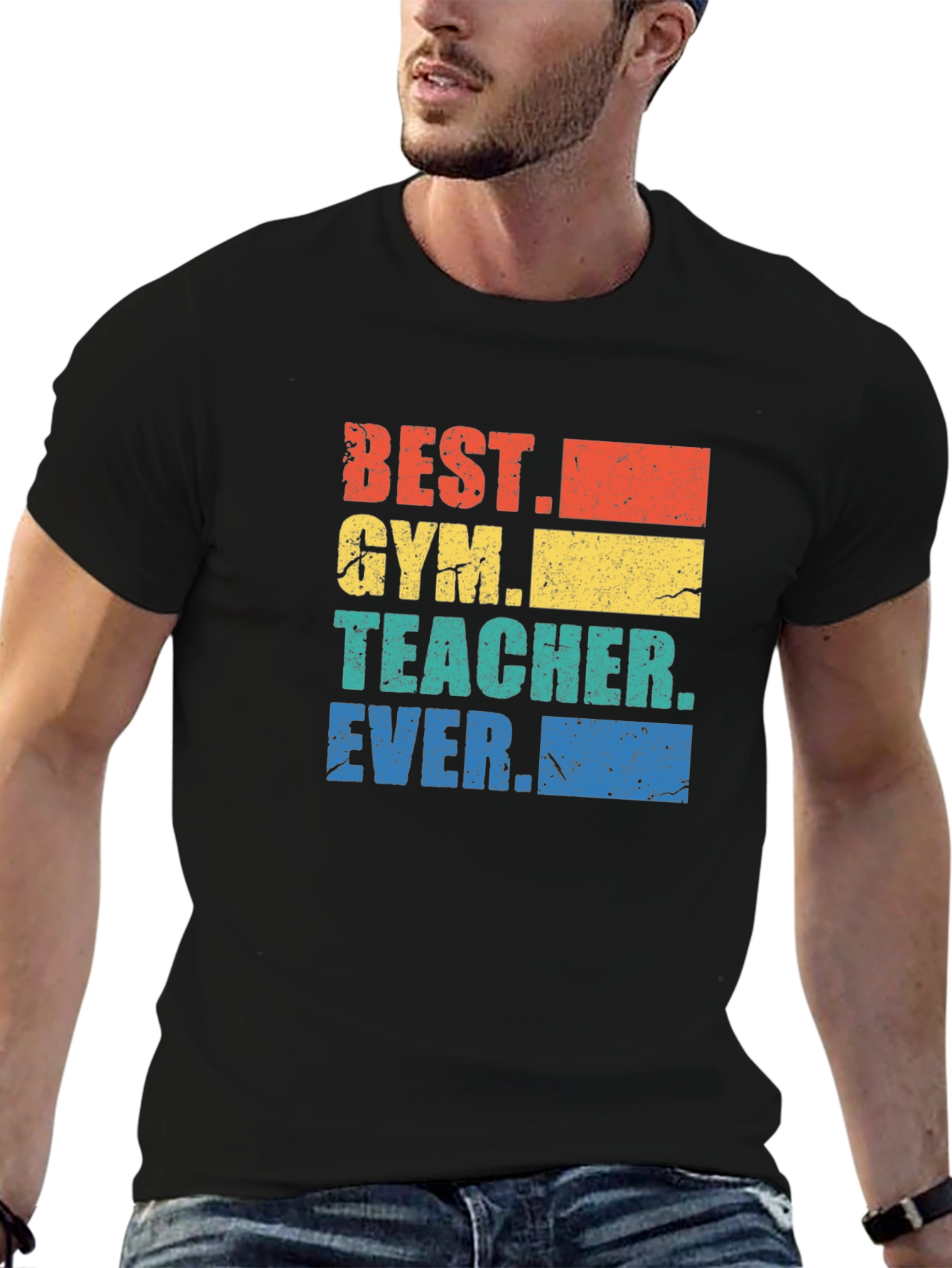 Best Gym Teacher Ever Retro Graphic T-Shirt