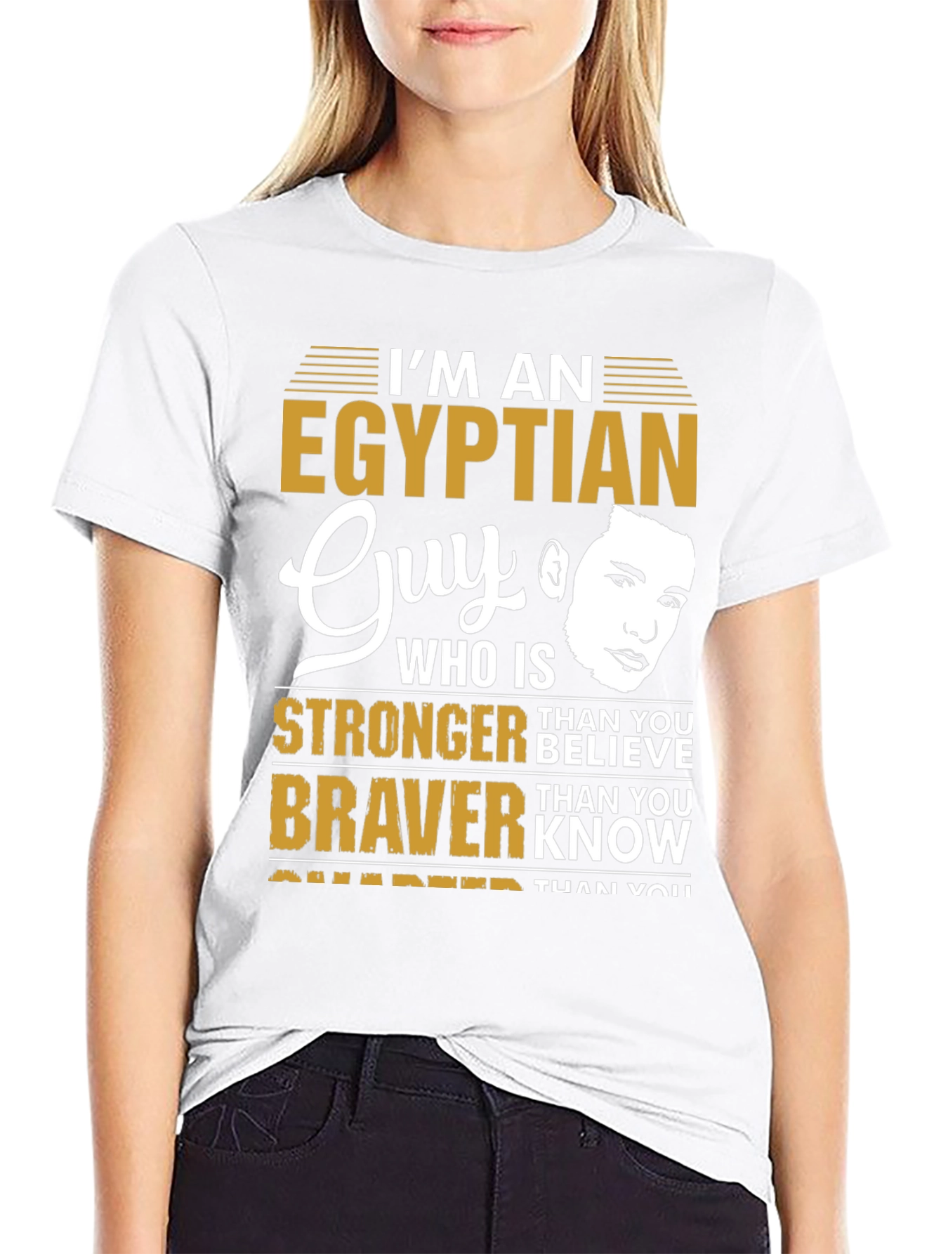 Egyptian Guy Tee - Strong Brave & Smart T-Shirt