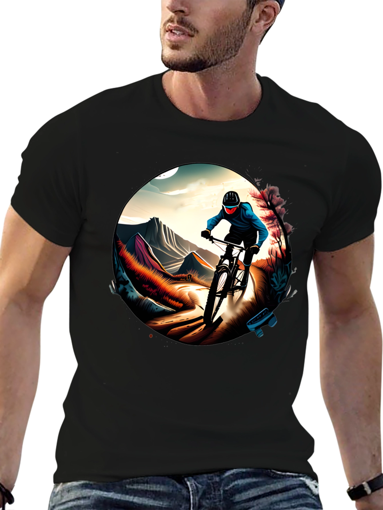 Mountain Biking Graphic Tee - Ride in Style