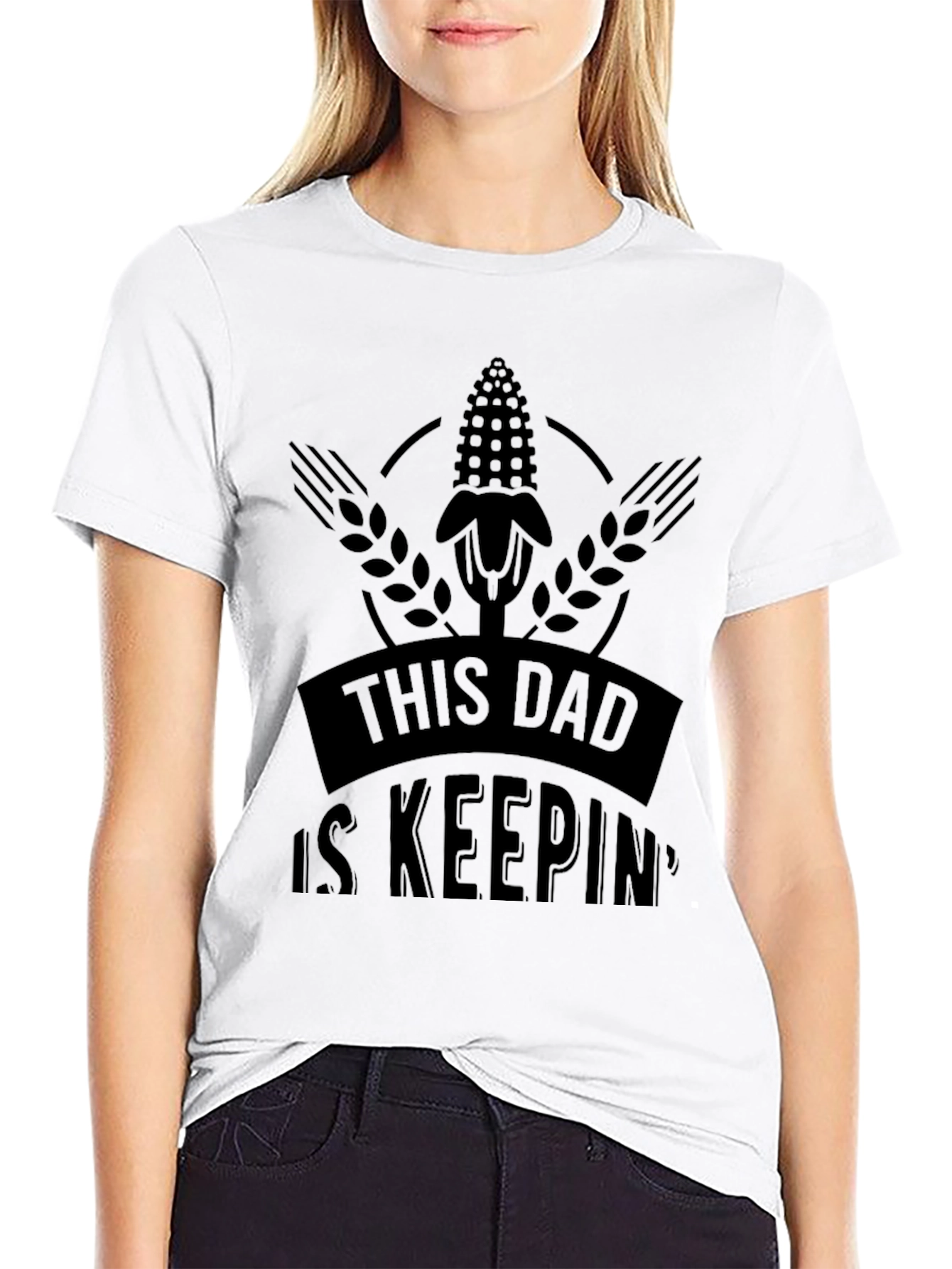 This Dad is Keepin Black T-Shirt