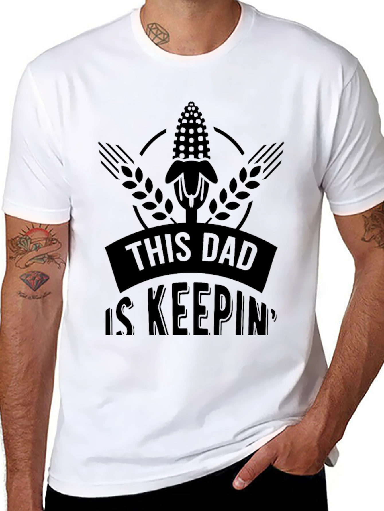 This Dad is Keepin Black T-Shirt