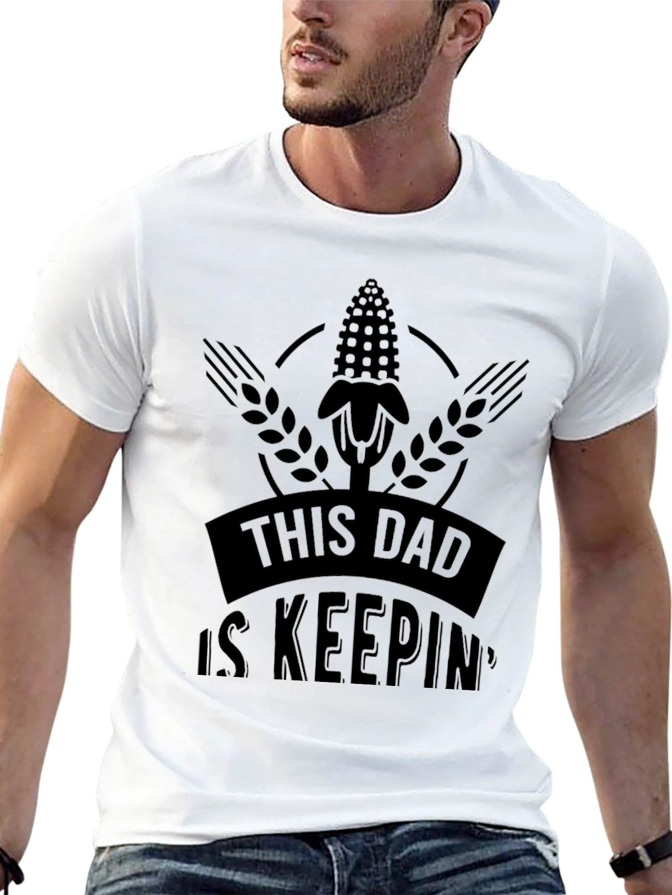 This Dad is Keepin Black T-Shirt