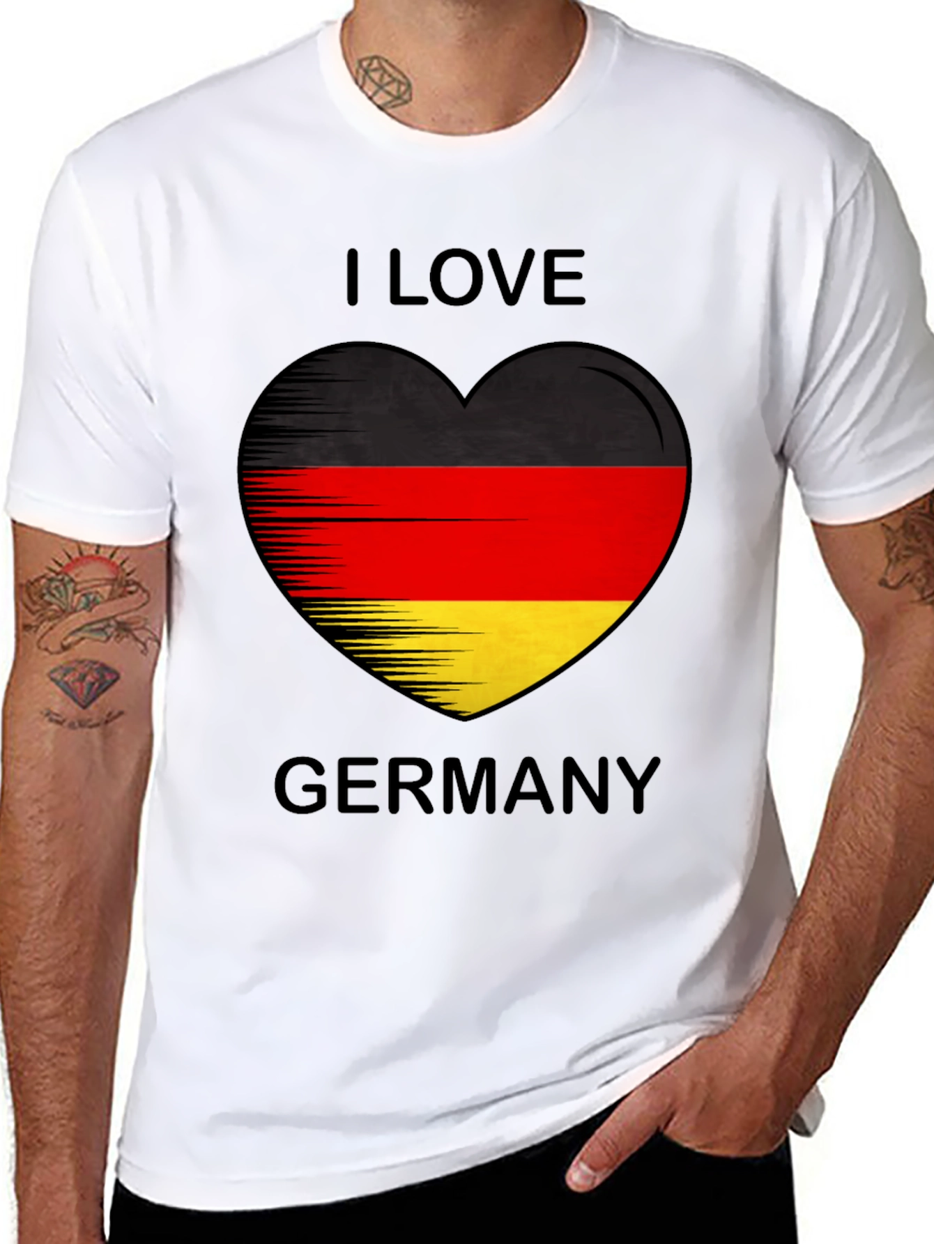 I Love Germany Flag Heart T-Shirt