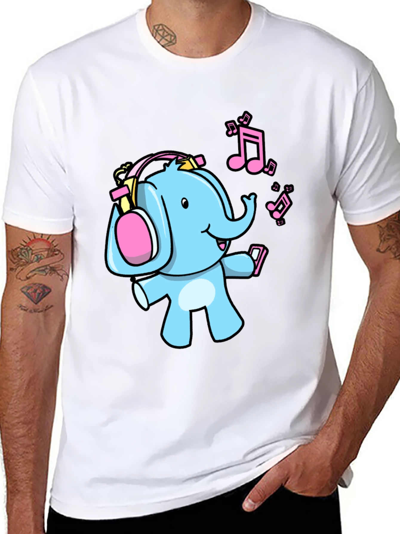 Elephant DJ Graphic Tee - Fun Music Lover Shirt