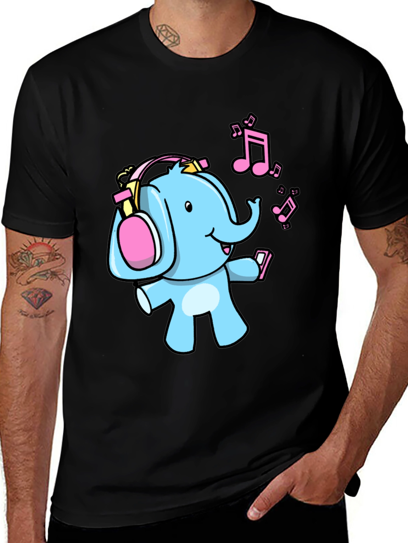 Elephant DJ Graphic Tee - Fun Music Lover Shirt