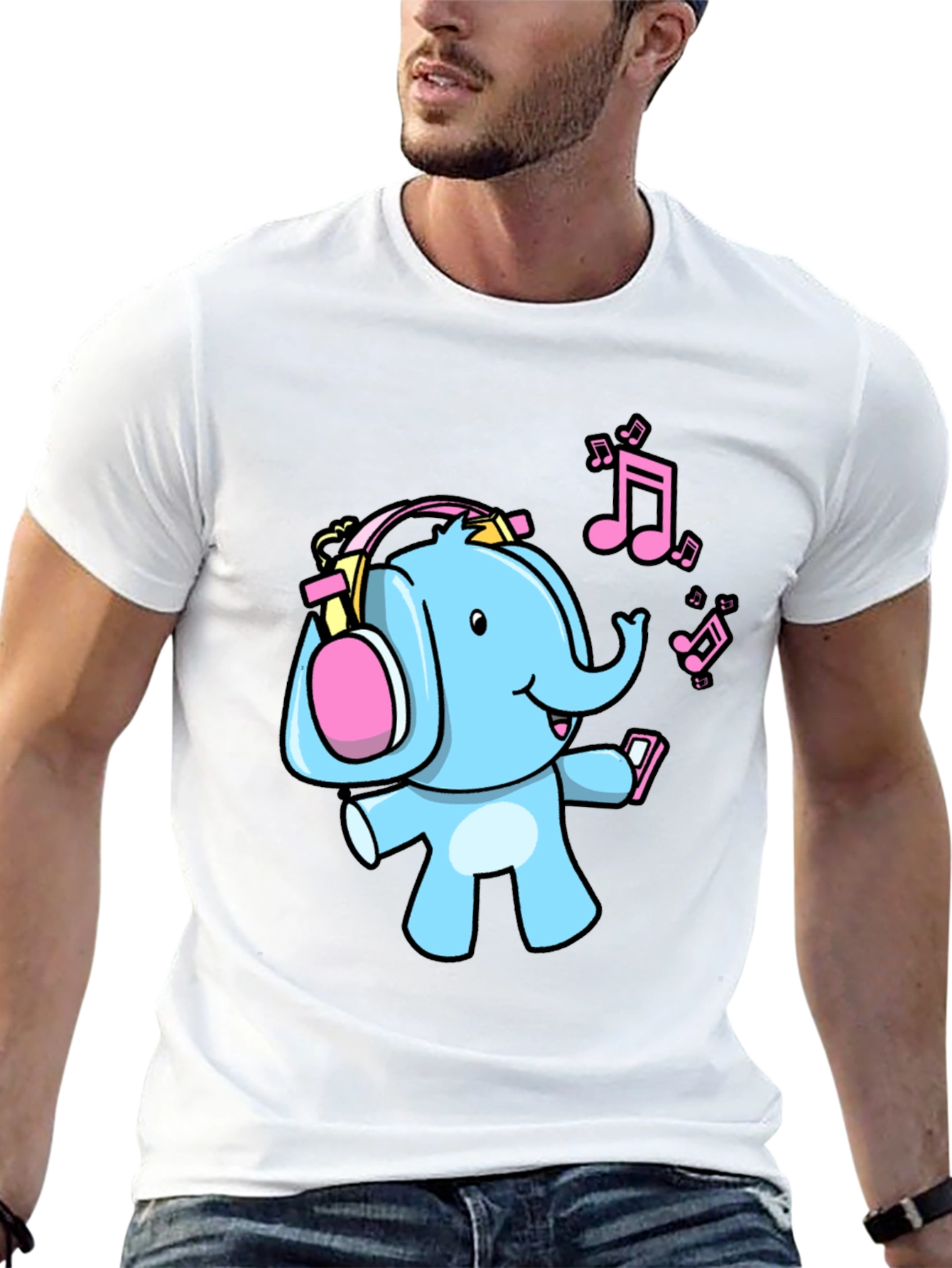 Elephant DJ Graphic Tee - Fun Music Lover Shirt