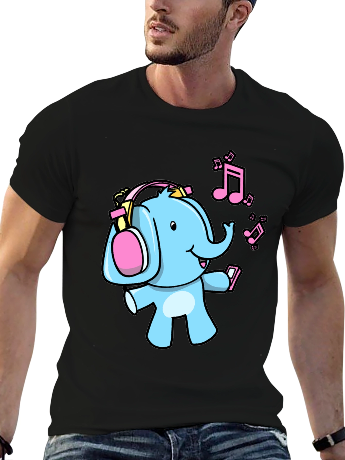 Elephant DJ Graphic Tee - Fun Music Lover Shirt