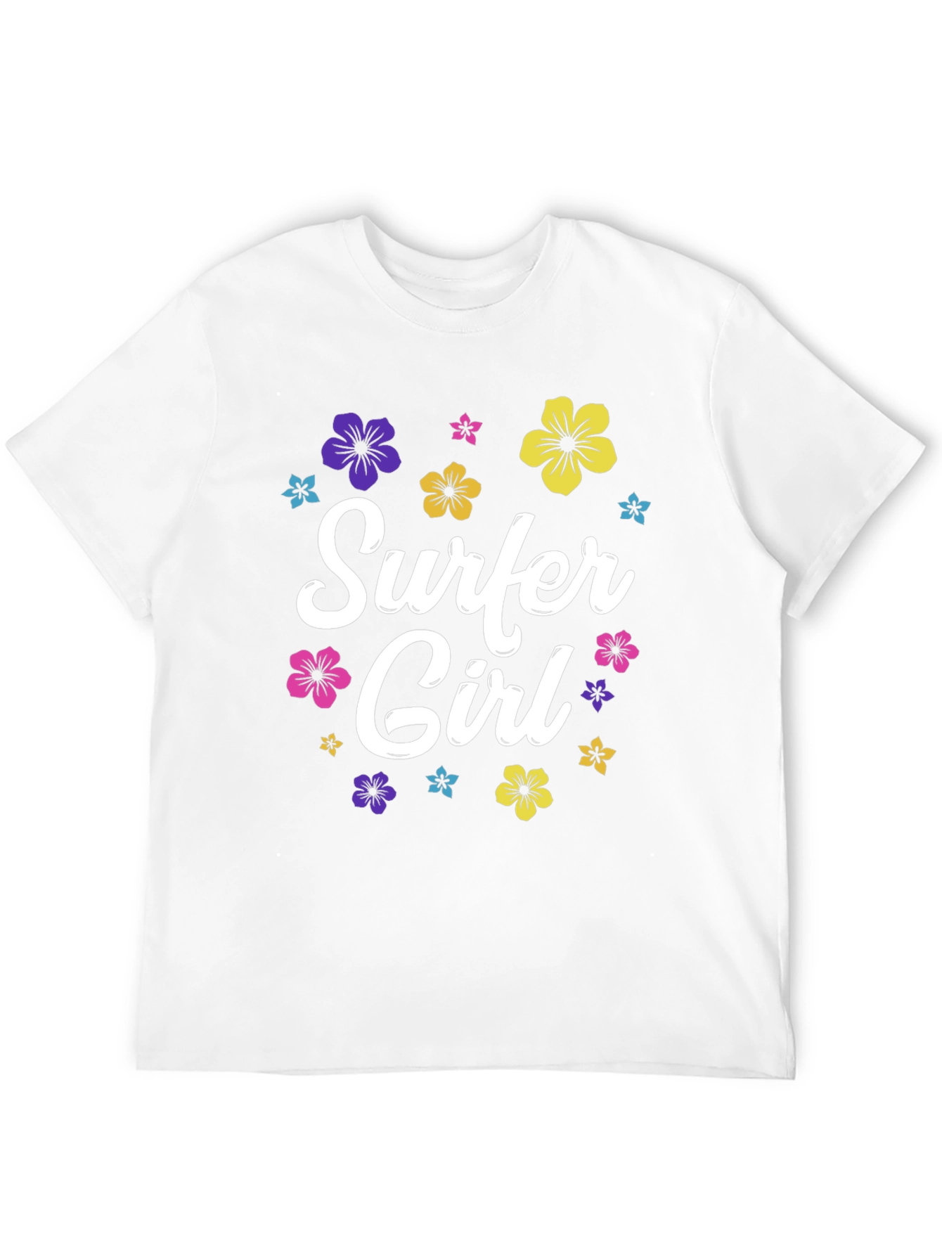 Surfer Girl Floral T-Shirt - Summer Style