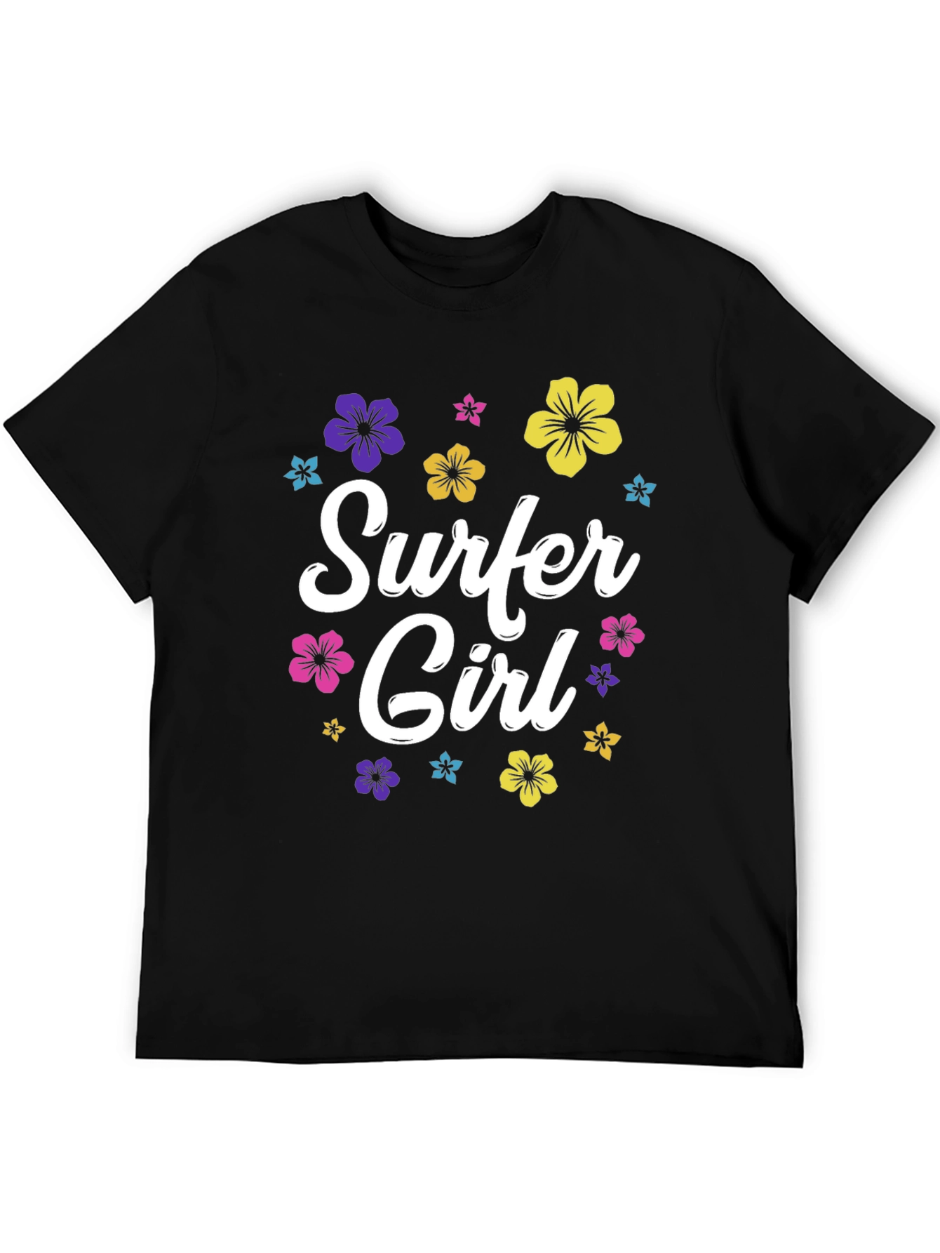 Surfer Girl Floral T-Shirt - Summer Style