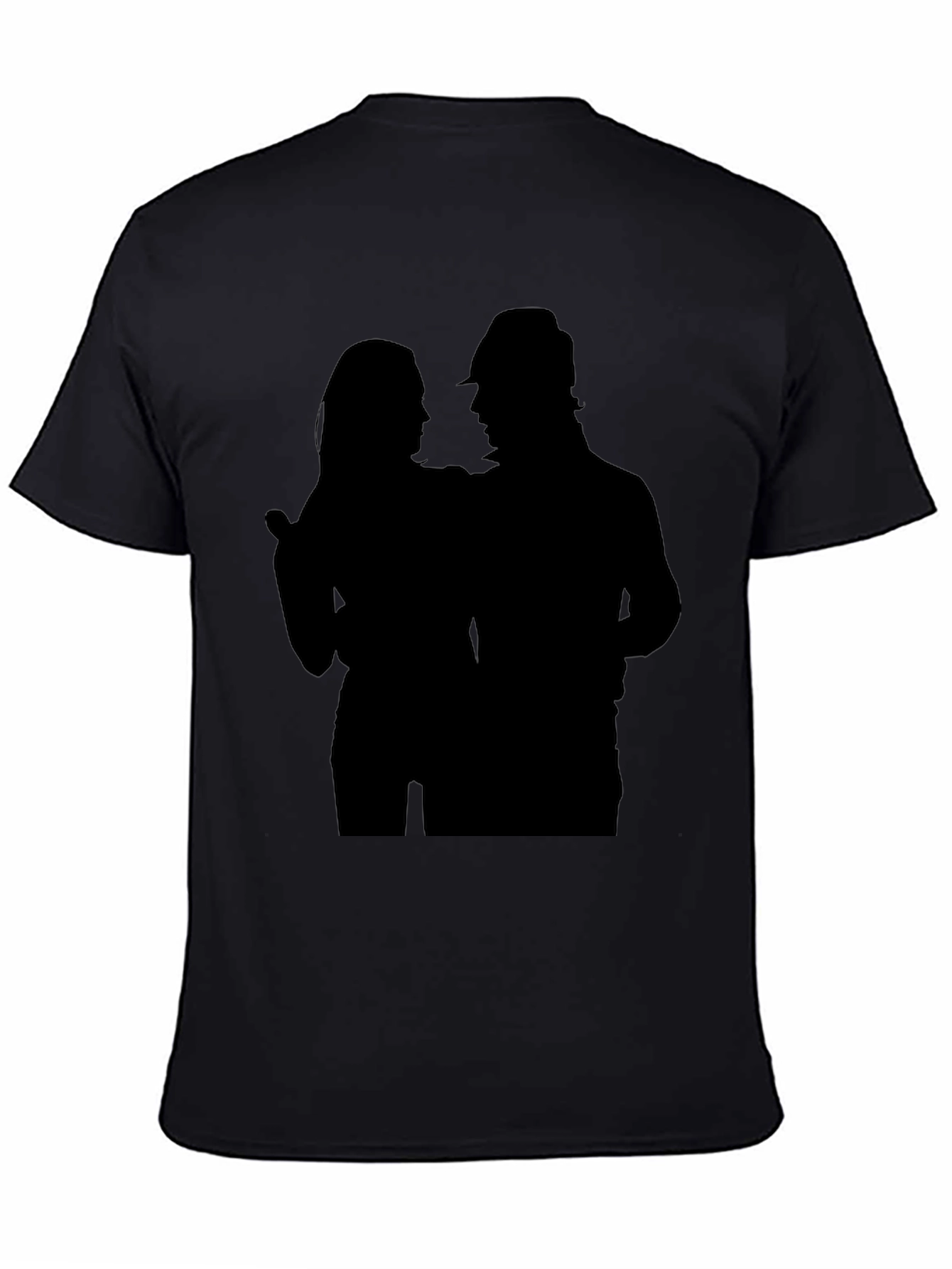 Silhouette Couple Black Graphic Tee