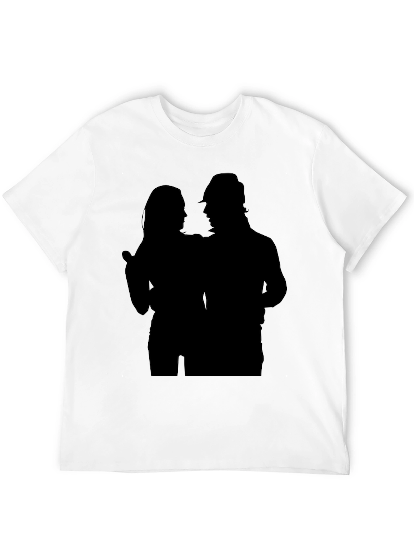 Silhouette Couple Black Graphic Tee