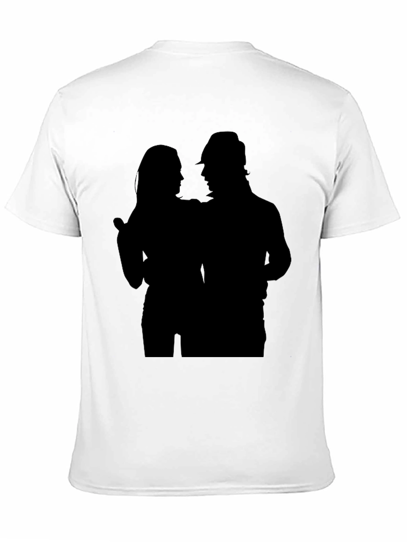 Silhouette Couple Black Graphic Tee