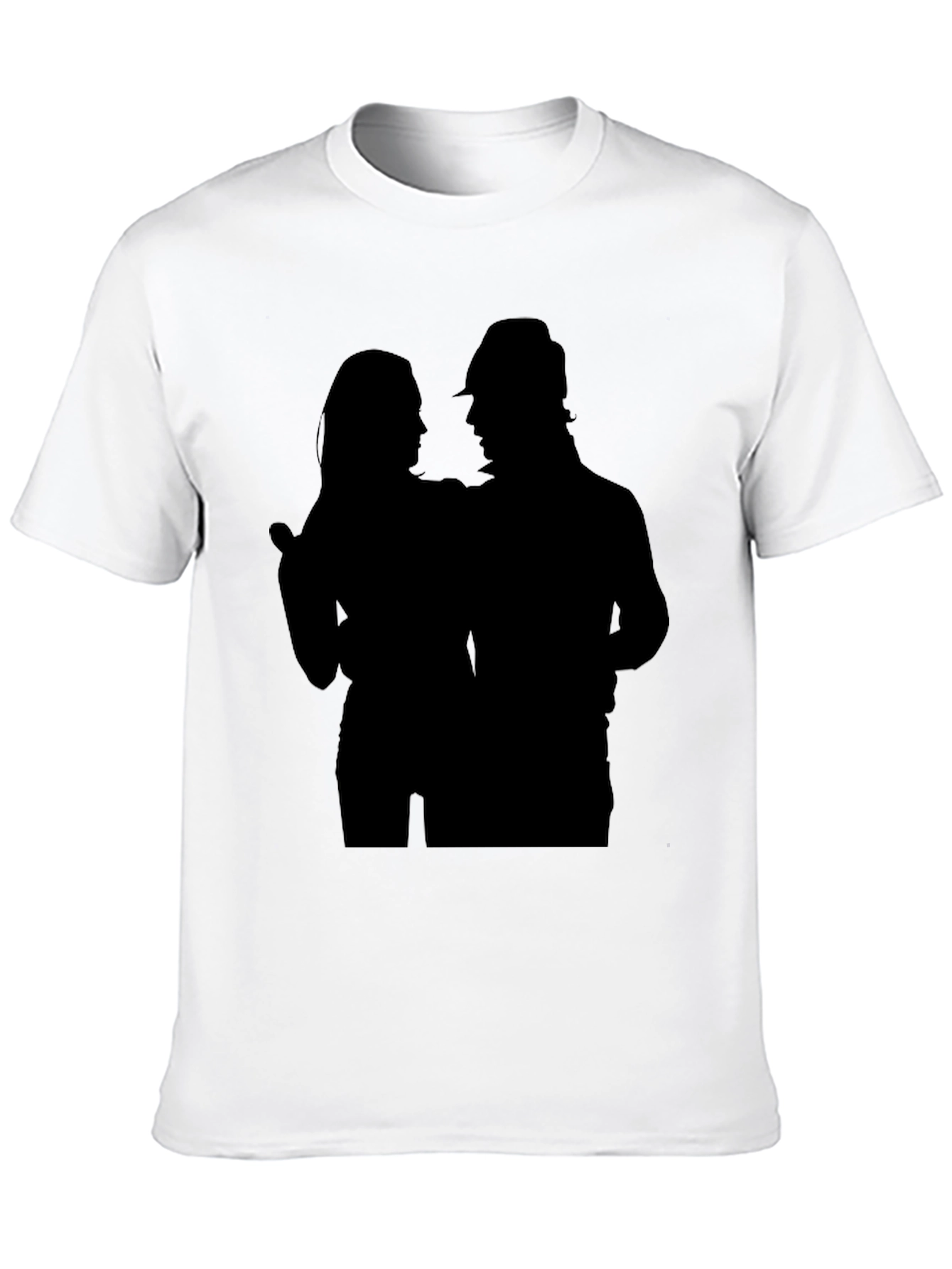 Silhouette Couple Black Graphic Tee