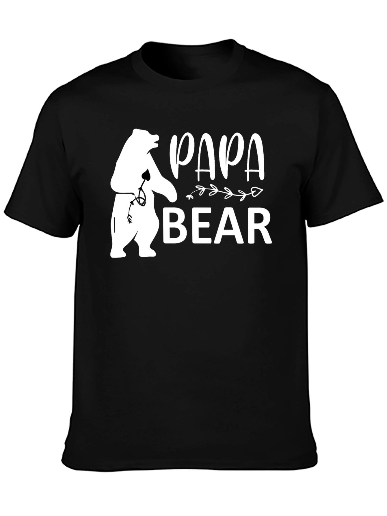 Papa Bear Graphic Tee - Black Short Sleeve