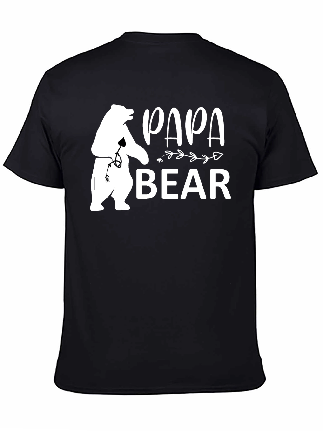 Papa Bear Graphic Tee - Black Short Sleeve