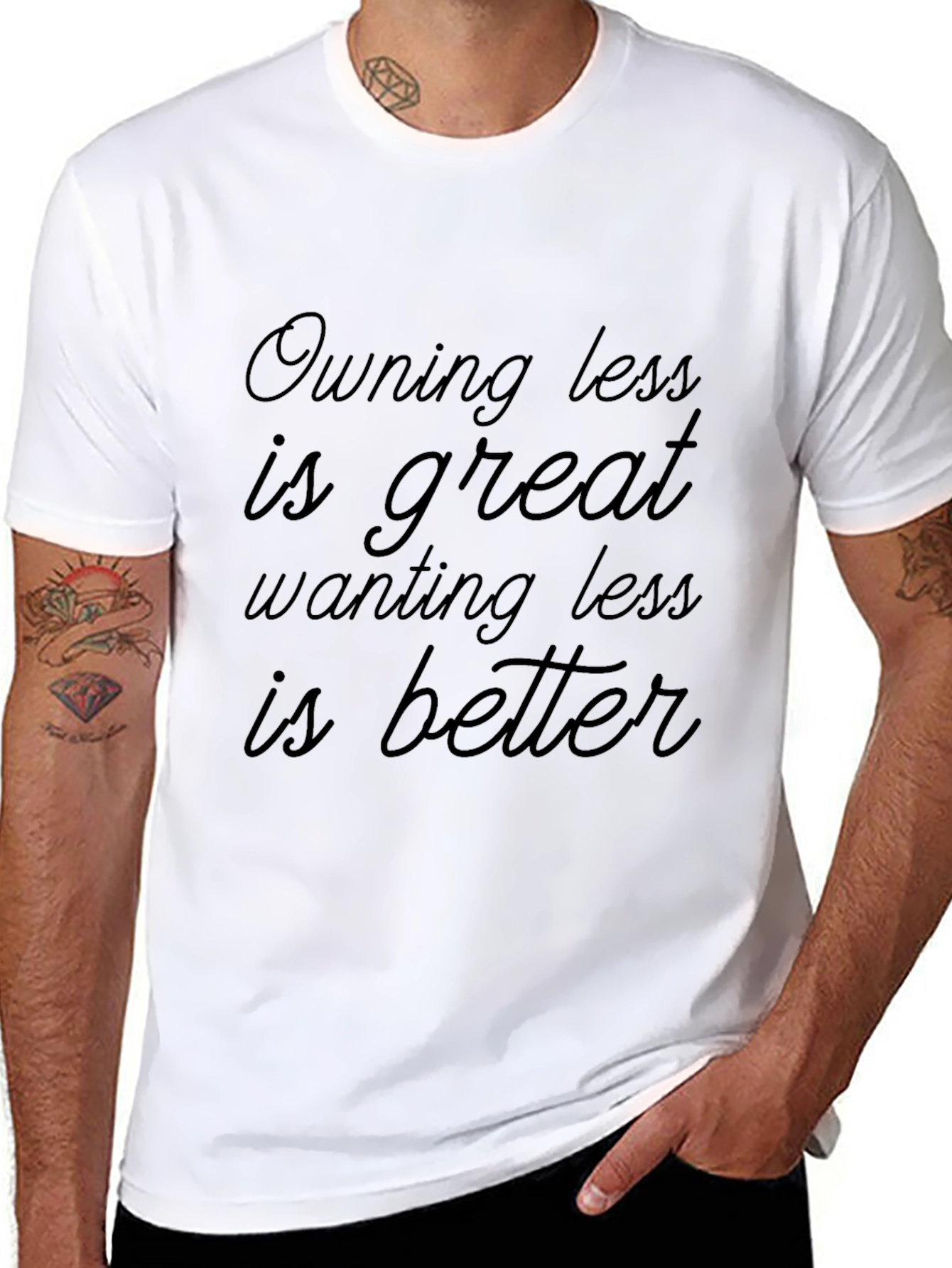 Minimalist Message Tee: Owning Less is Great