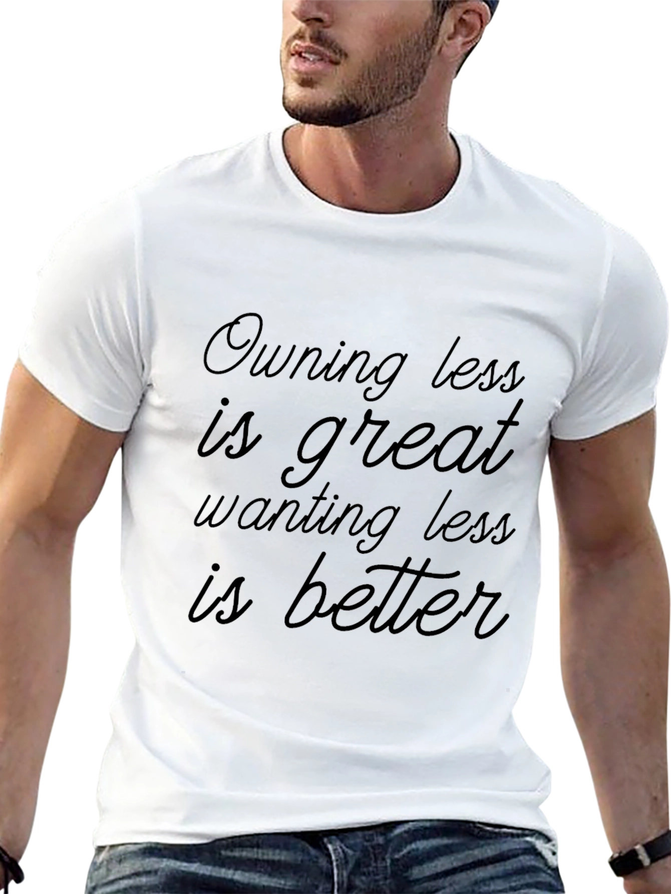 Minimalist Message Tee: Owning Less is Great
