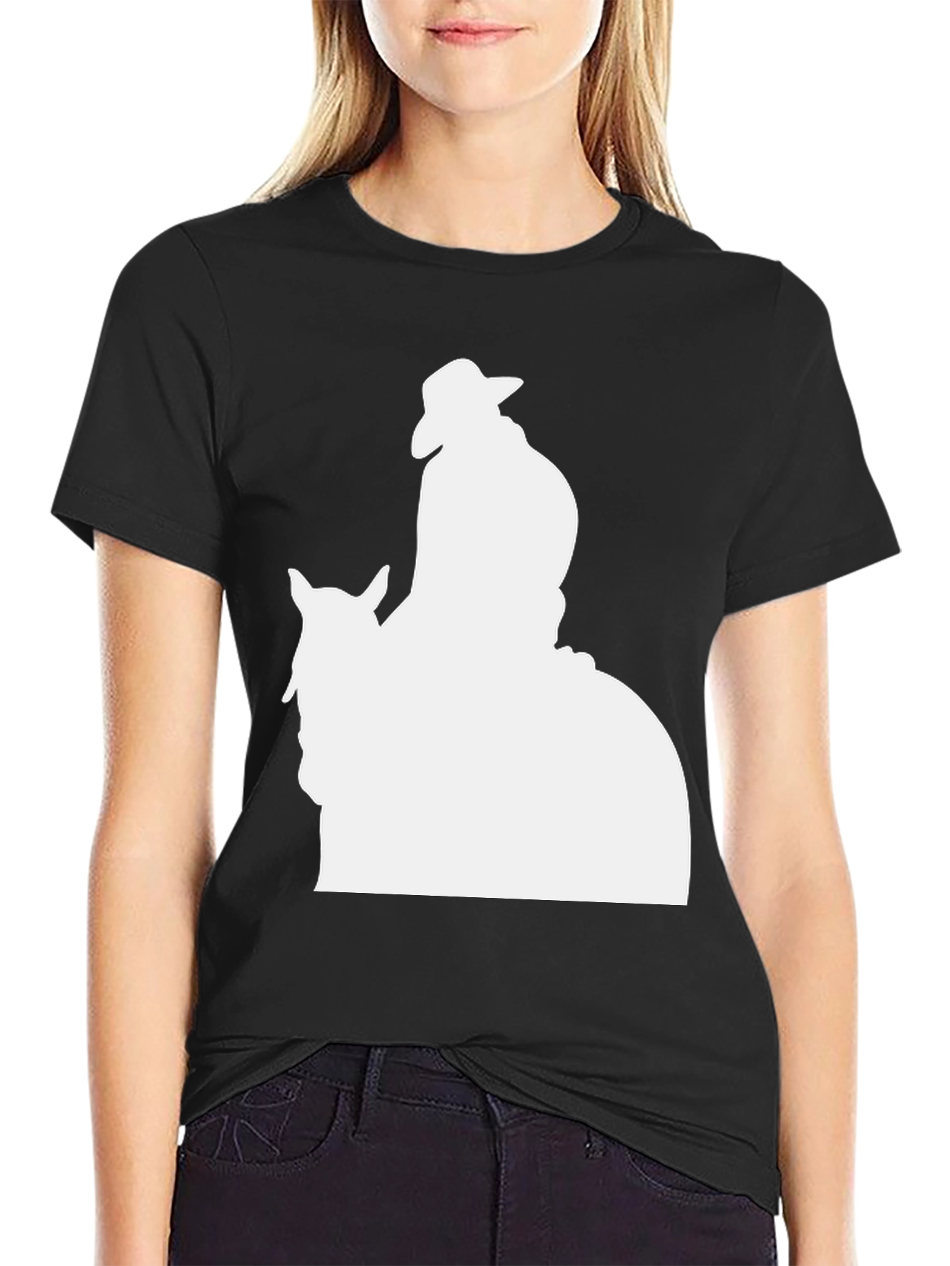 Cowboy Silhouette Graphic Tee - Classic Black