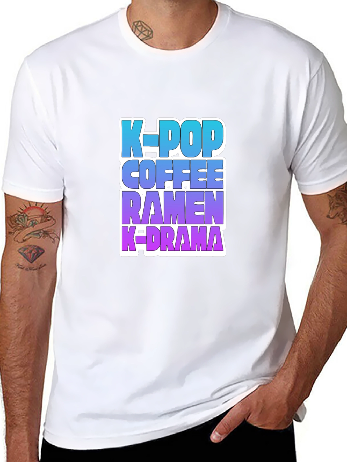 K-Pop Coffee Ramen K-Drama T-Shirt