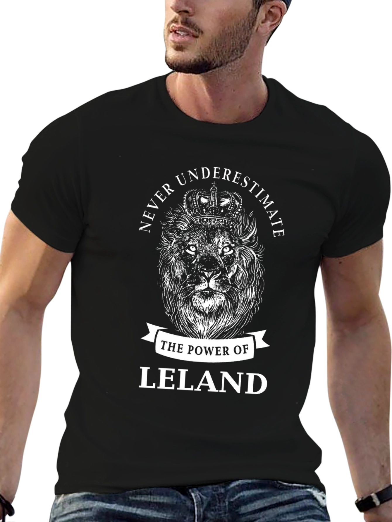 Never Underestimate Leland Lion Graphic T-Shirt