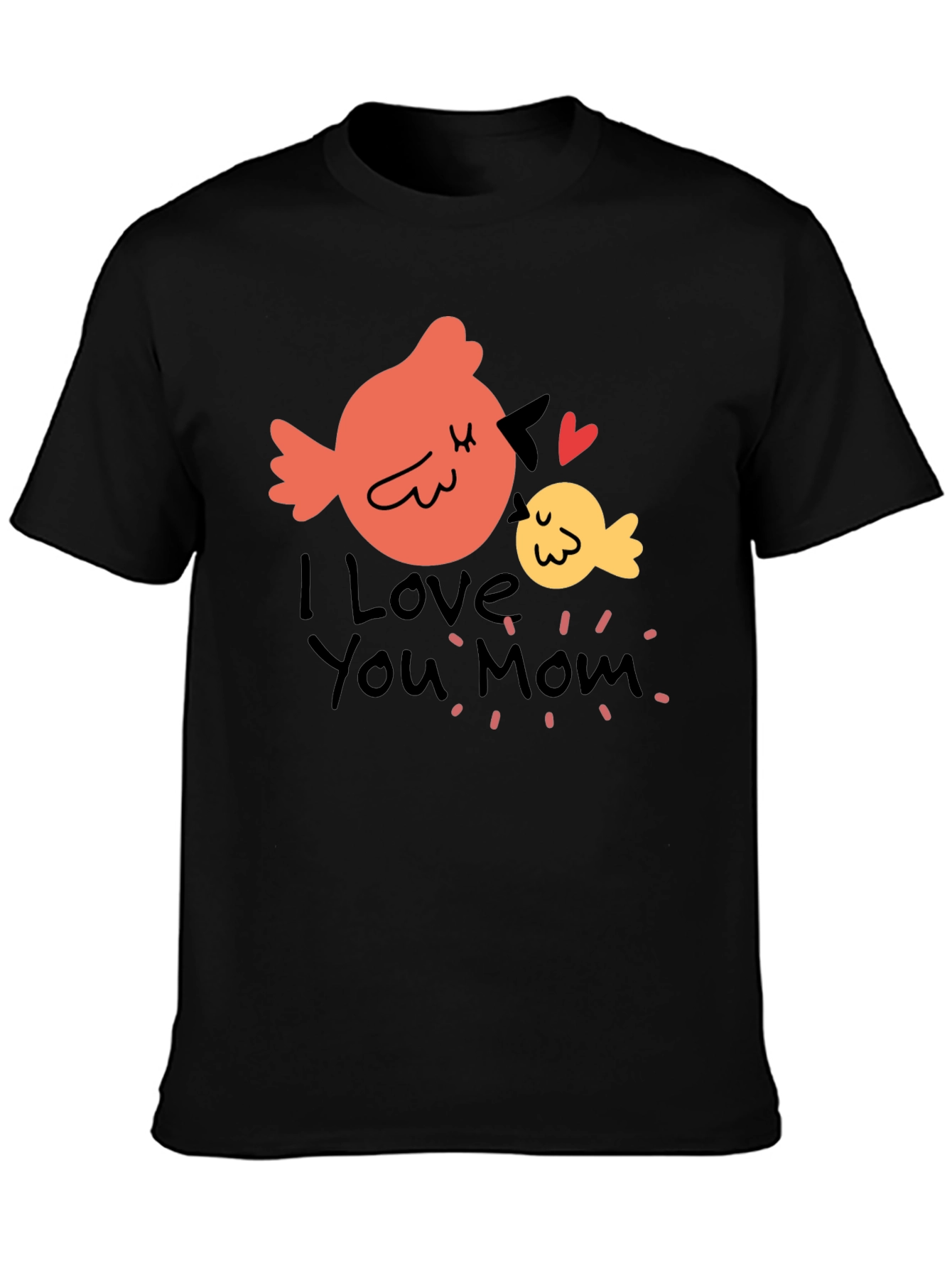 I Love You Mom Bird Graphic T-Shirt