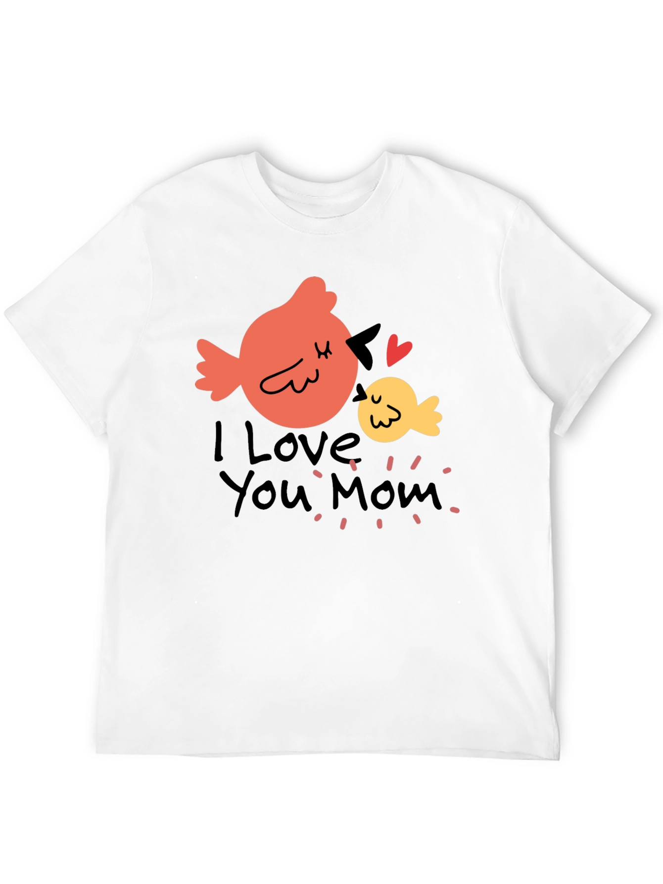 I Love You Mom Bird Graphic T-Shirt