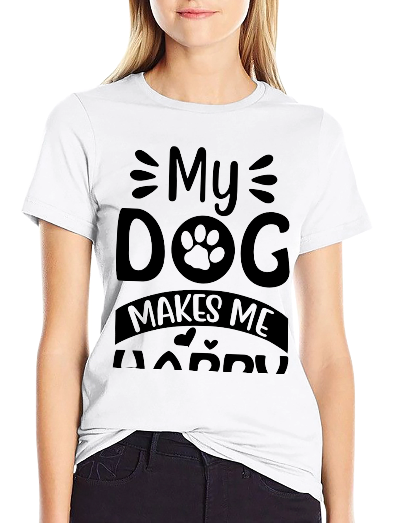 My Dog Makes Me Happy Graphic Tee