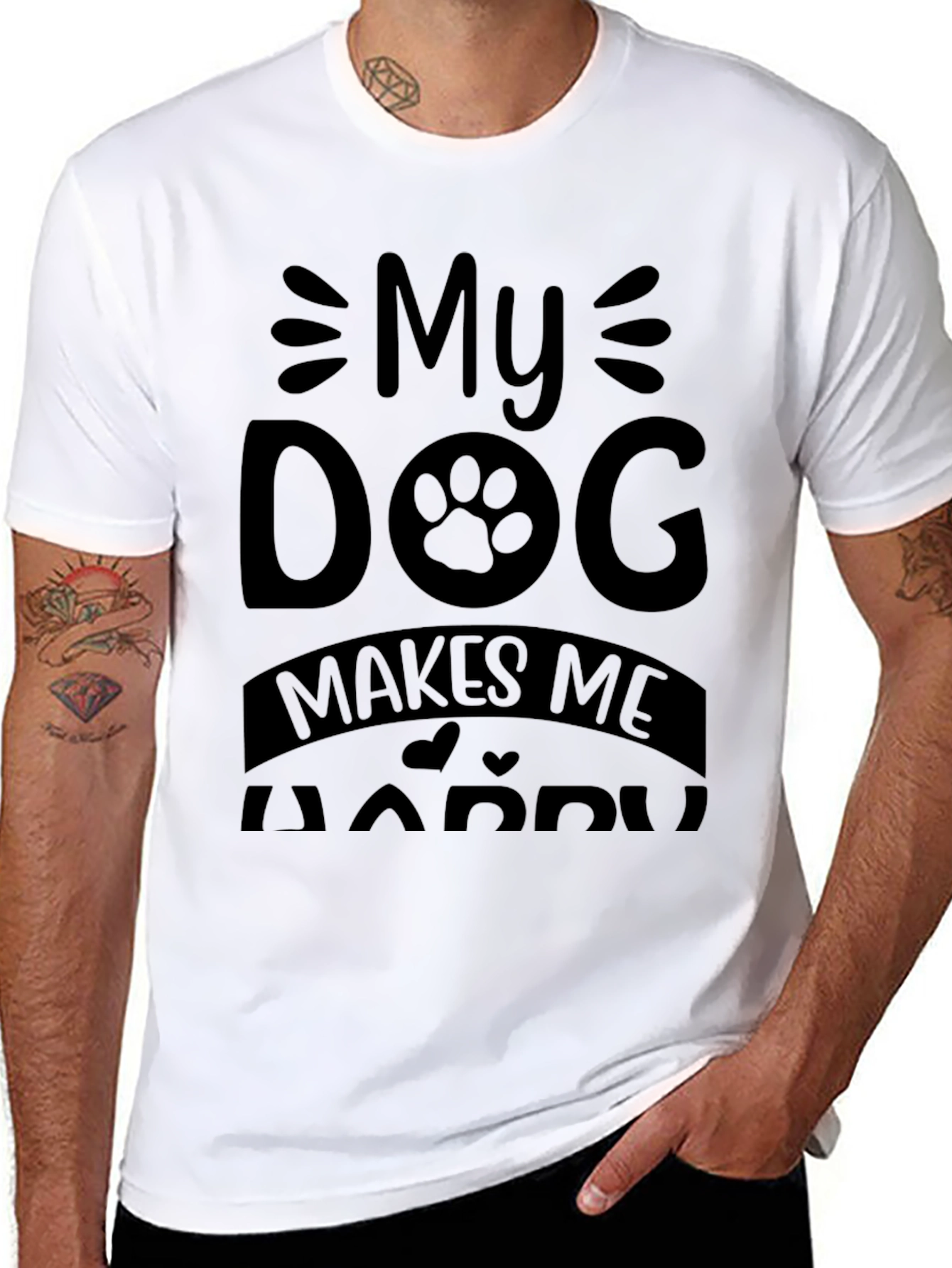 My Dog Makes Me Happy Graphic Tee