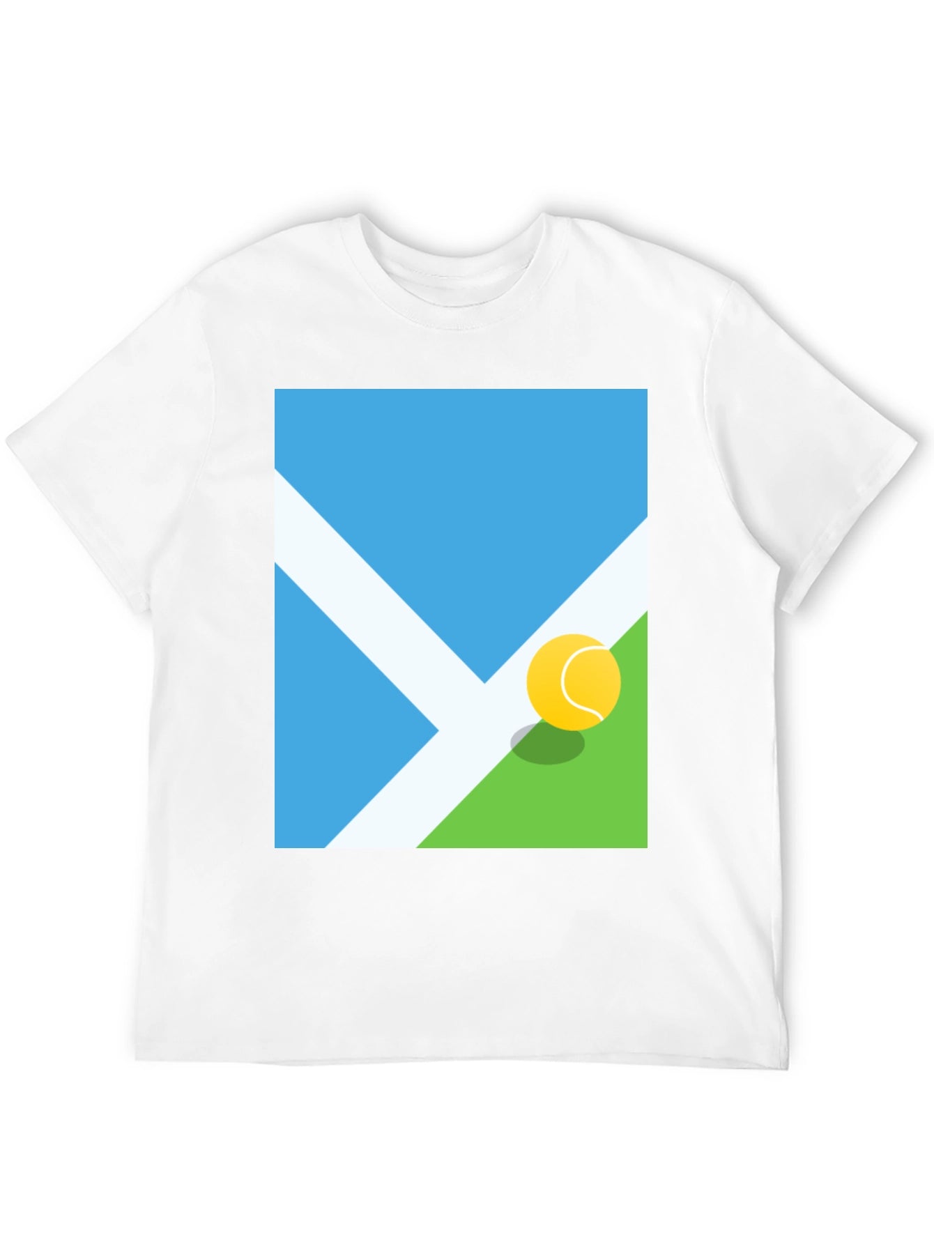Tennis Court Graphic Tee - Modern Sportswear