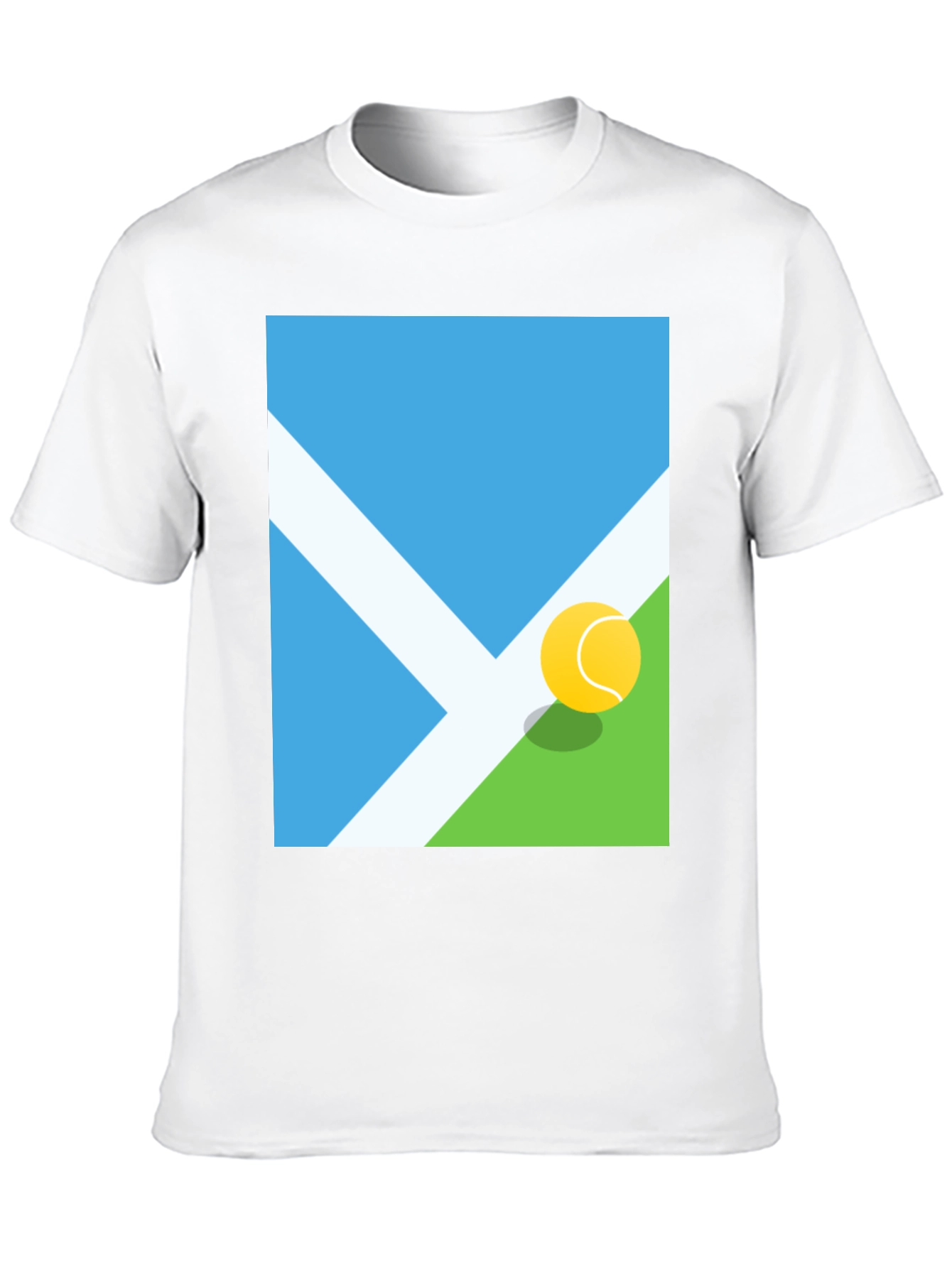 Tennis Court Graphic Tee - Modern Sportswear