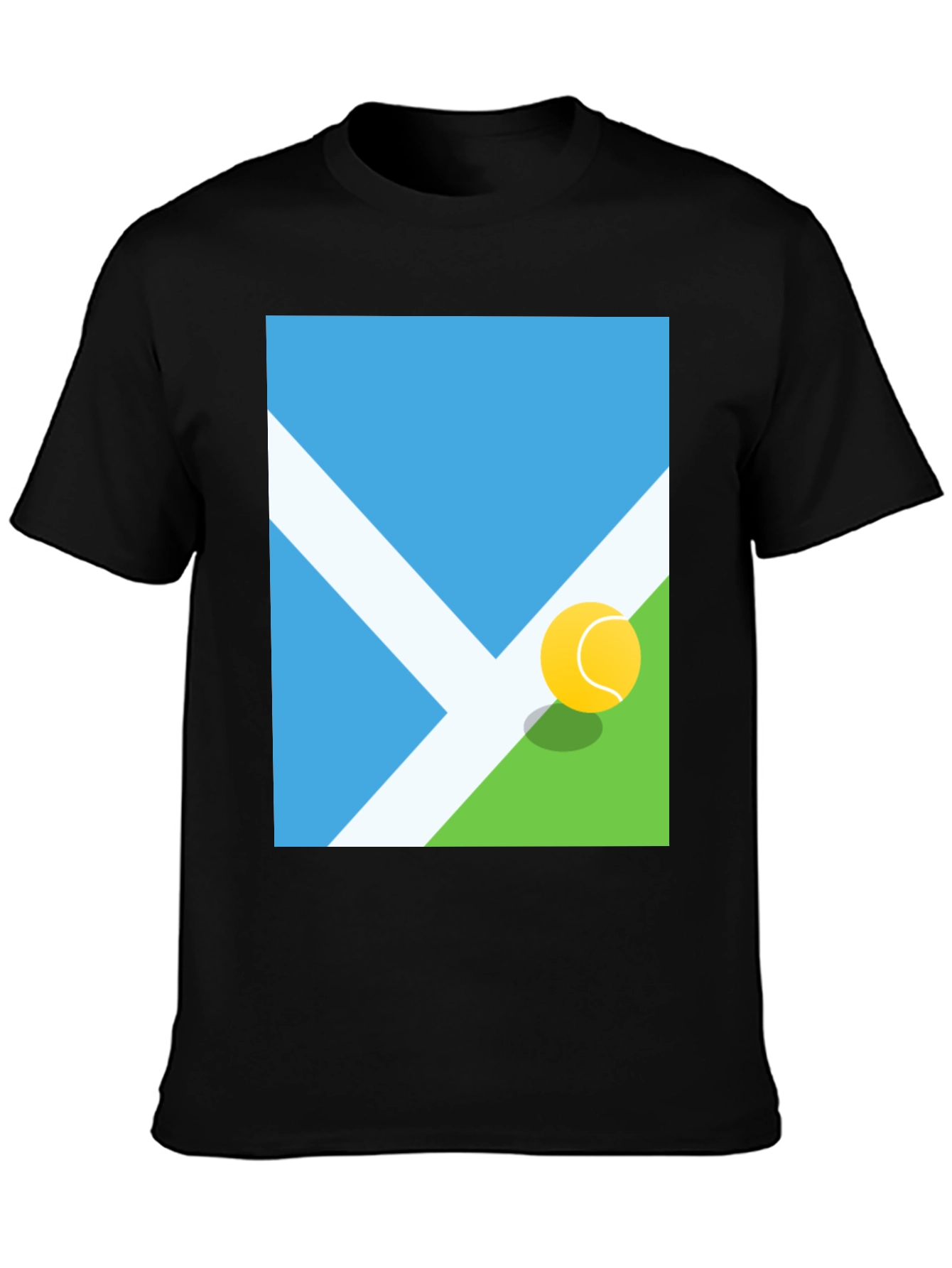 Tennis Court Graphic Tee - Modern Sportswear