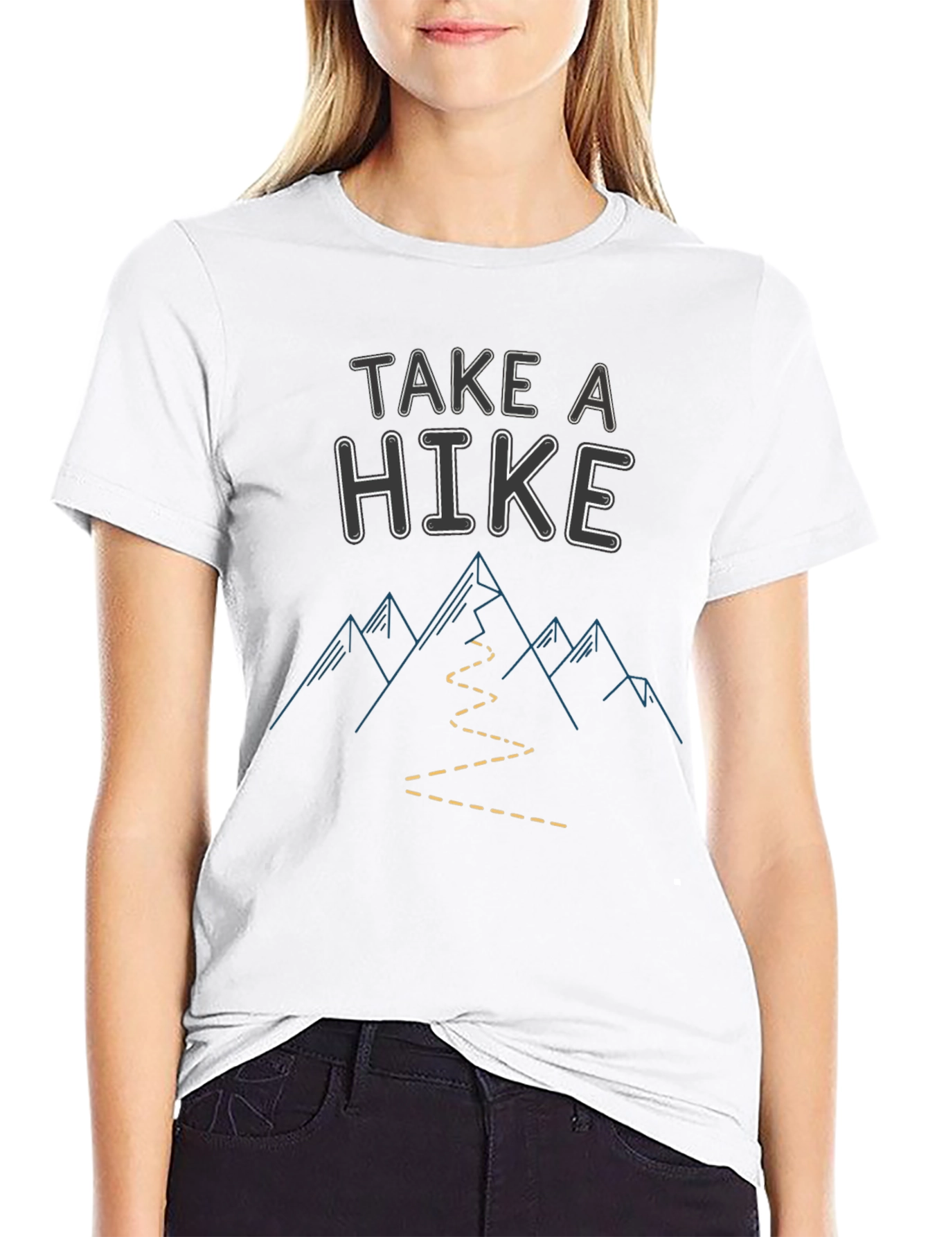 Take a Hike Graphic Tee - Black Cotton T-Shirt