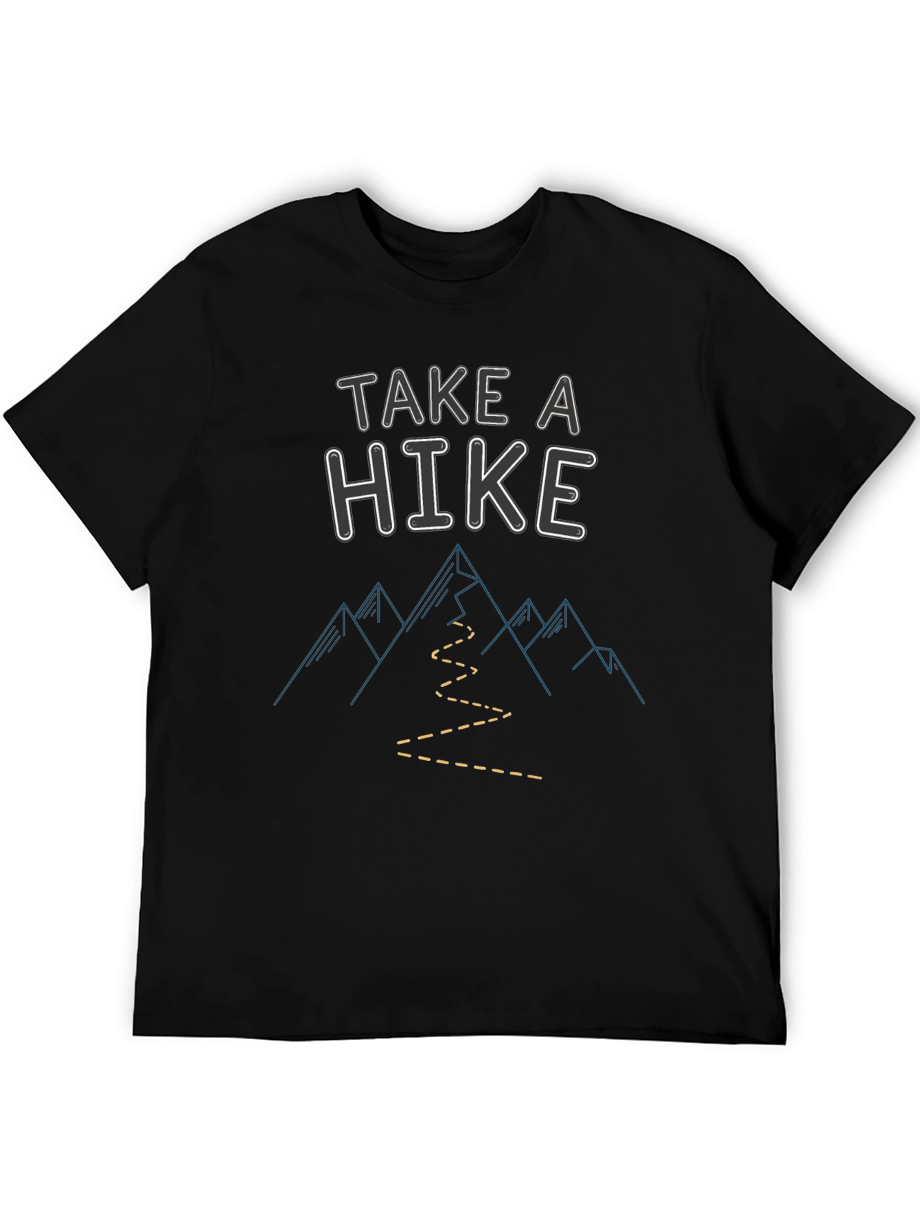 Take a Hike Graphic Tee - Black Cotton T-Shirt