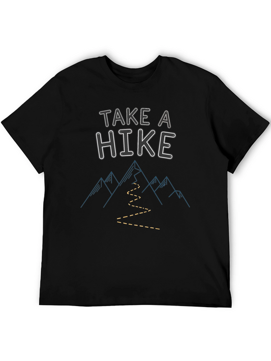 Take a Hike Graphic Tee - Black Cotton T-Shirt