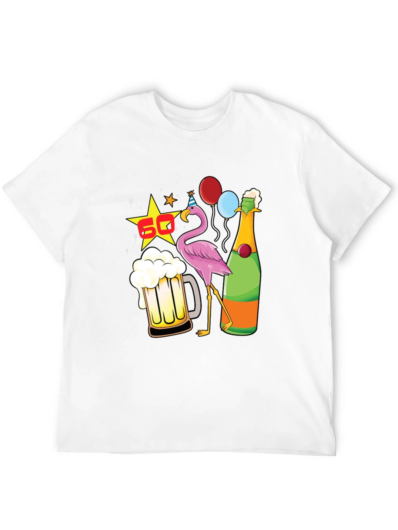 60th Birthday Flamingo Beer T-Shirt
