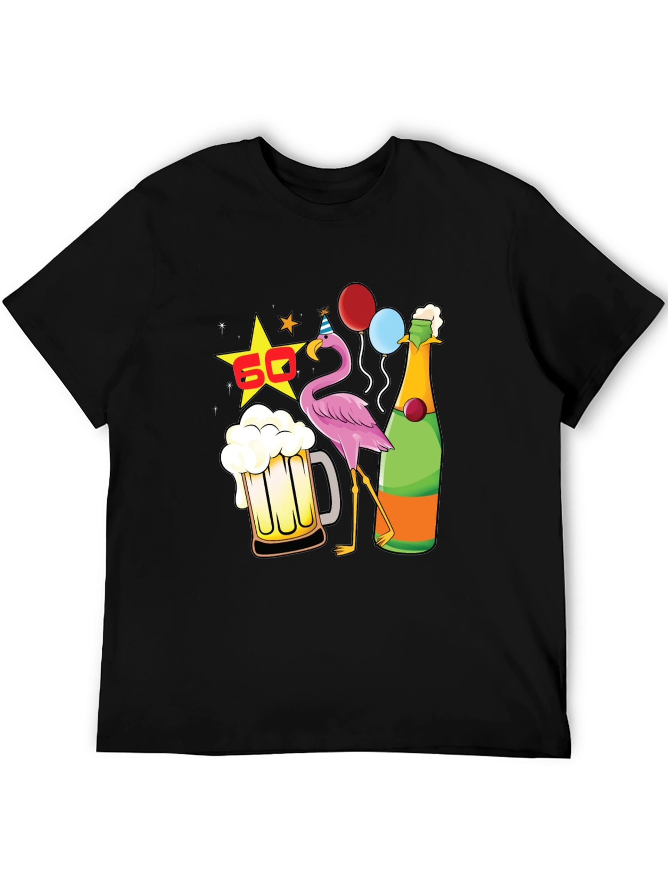 60th Birthday Flamingo Beer T-Shirt